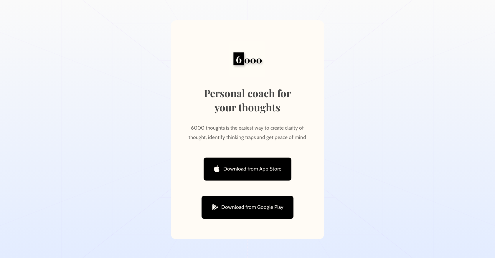 6000 thoughts - Screenshot showing the interface and features of this AI tool