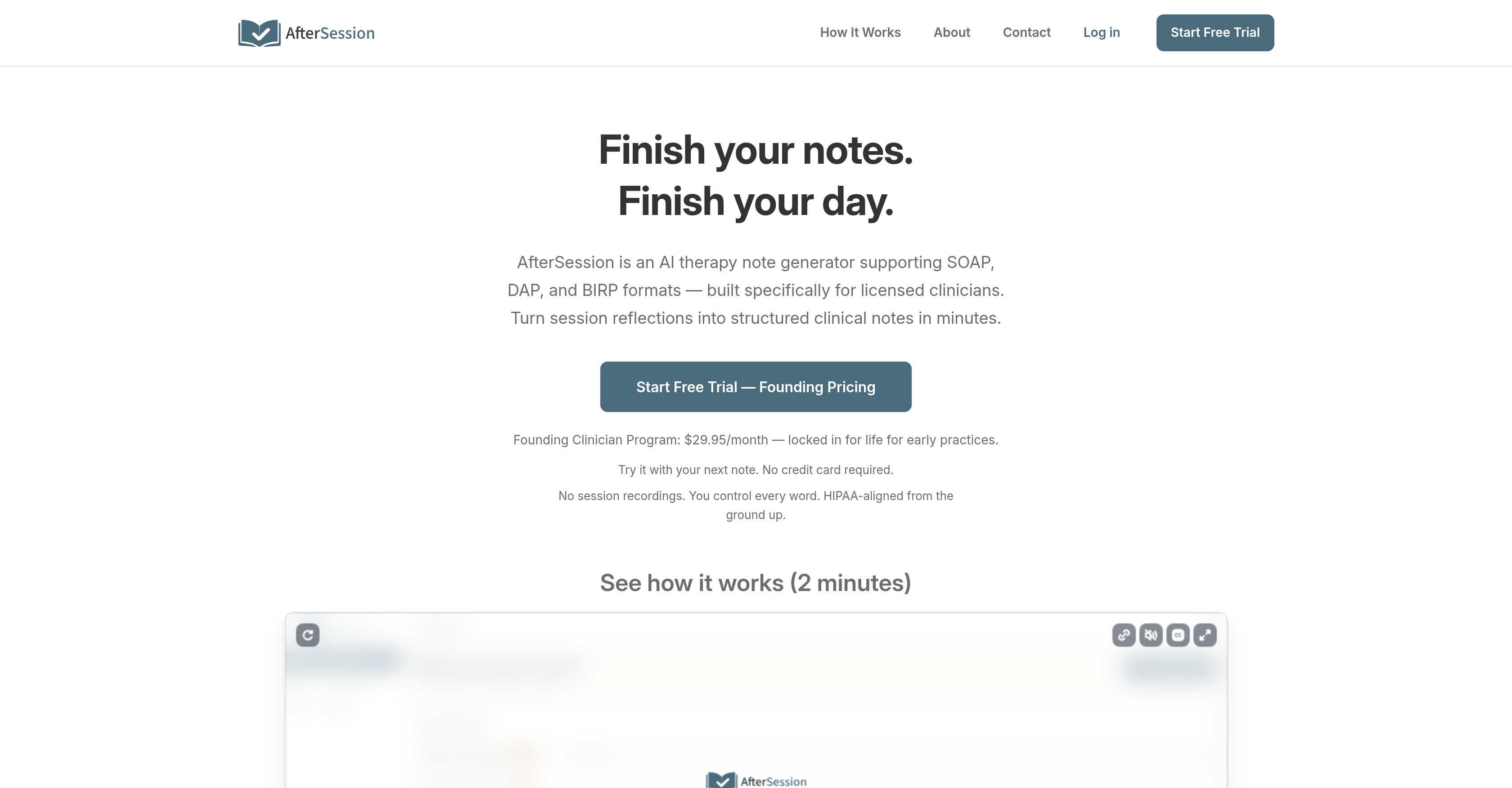 AfterSession - Screenshot showing the interface and features of this AI tool