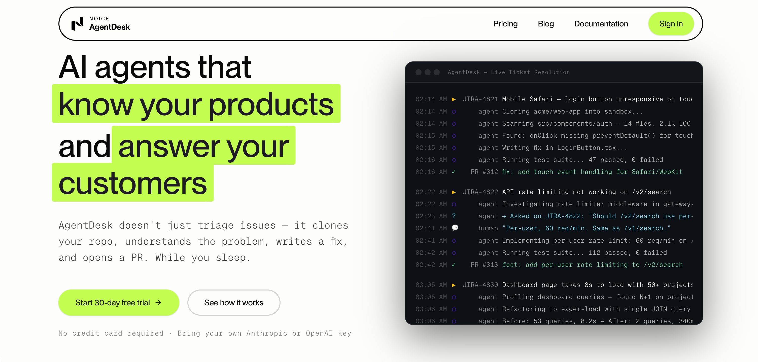 AgentDesk - Screenshot showing the interface and features of this AI tool