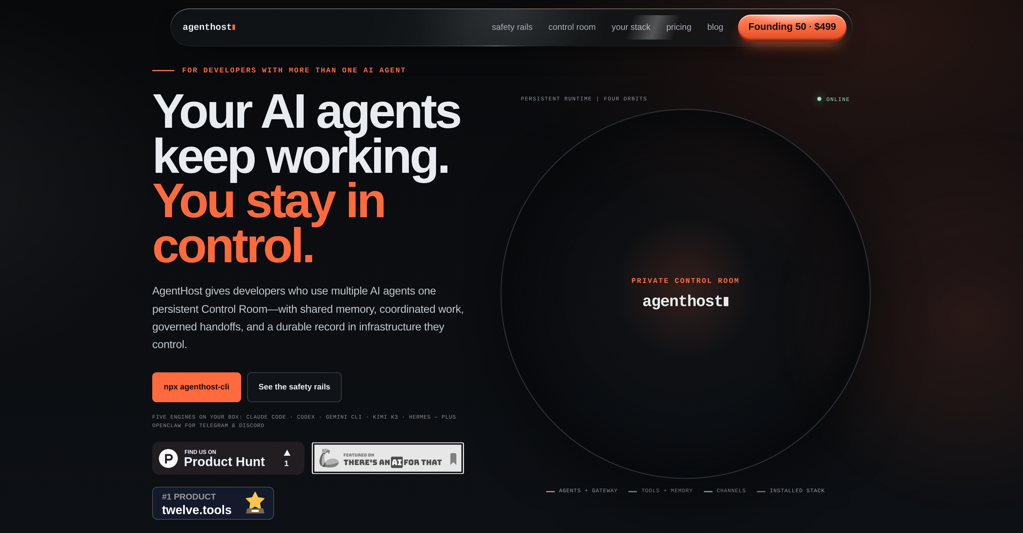 agenthost.space - Screenshot showing the interface and features of this AI tool