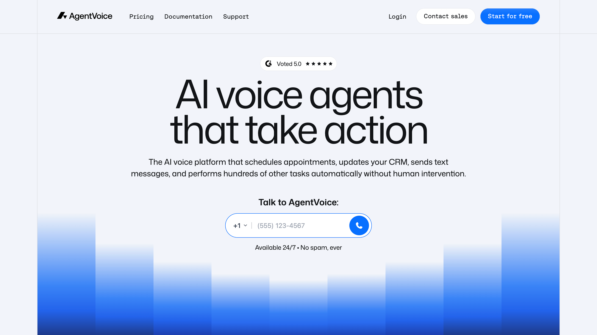 AgentVoicev2 - Screenshot showing the interface and features of this AI tool