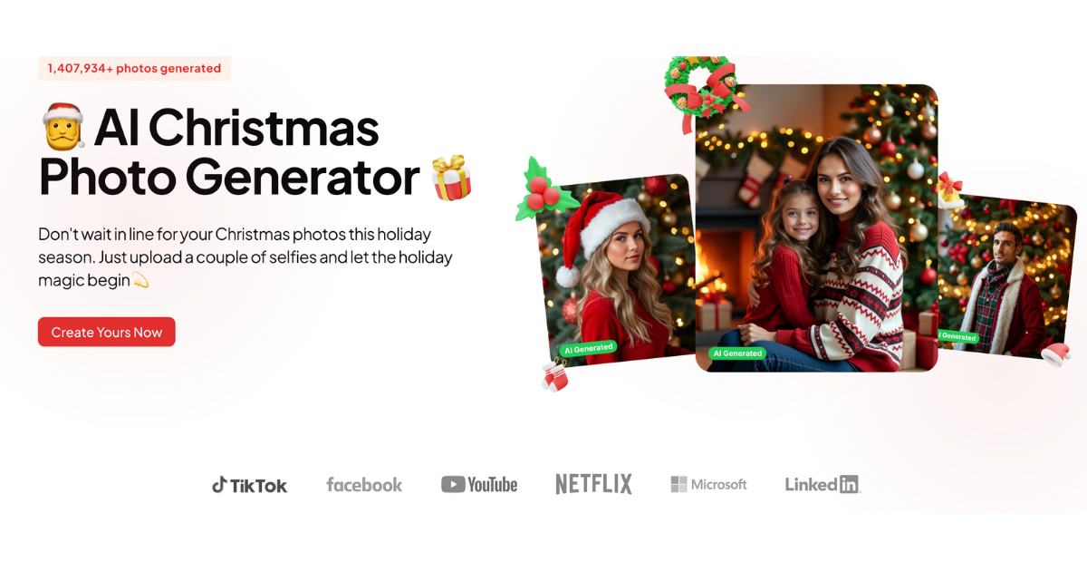 AI Christmas Photo - Screenshot showing the interface and features of this AI tool