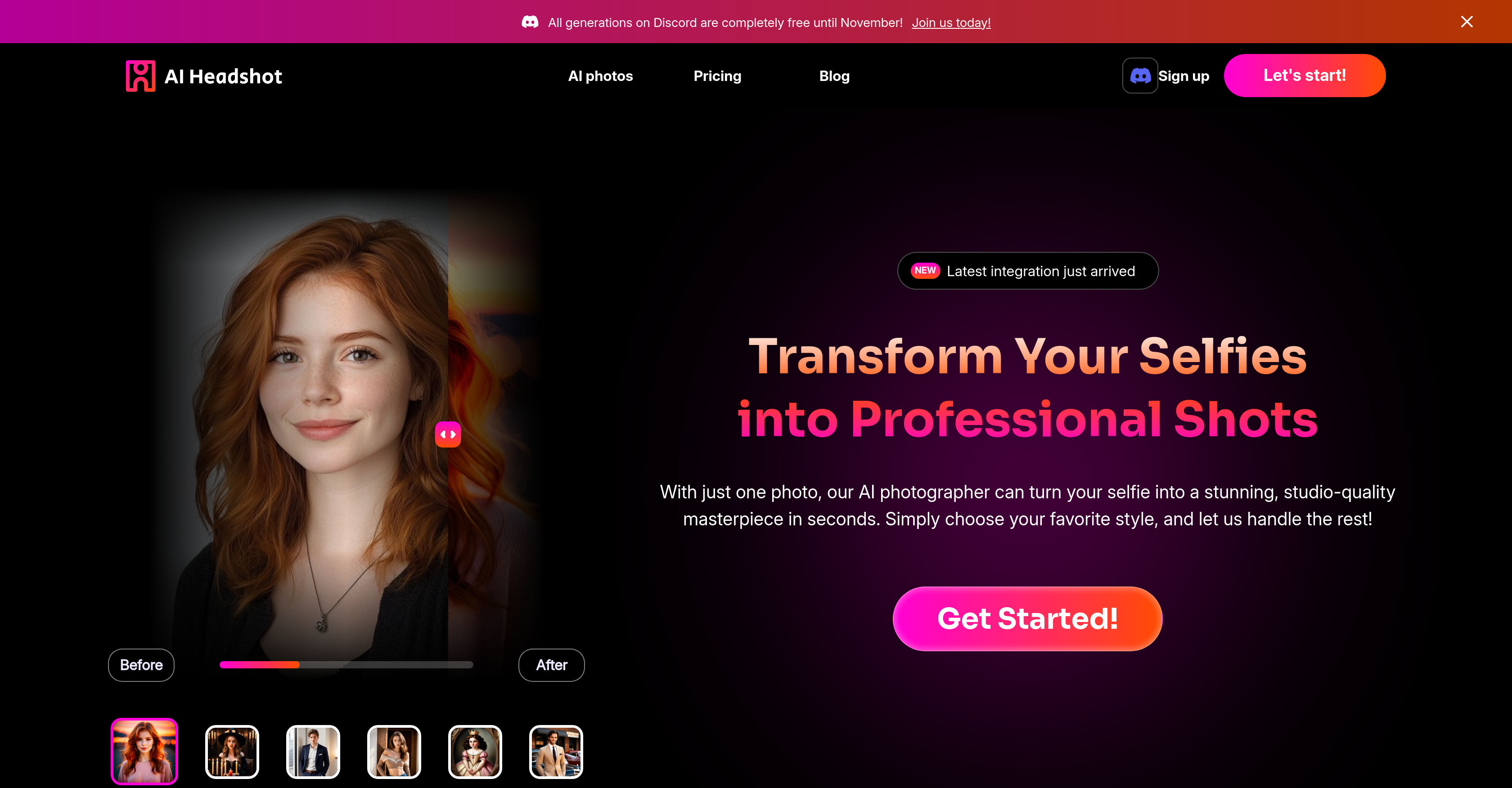 AI Headshot Generator - Screenshot showing the interface and features of this AI tool
