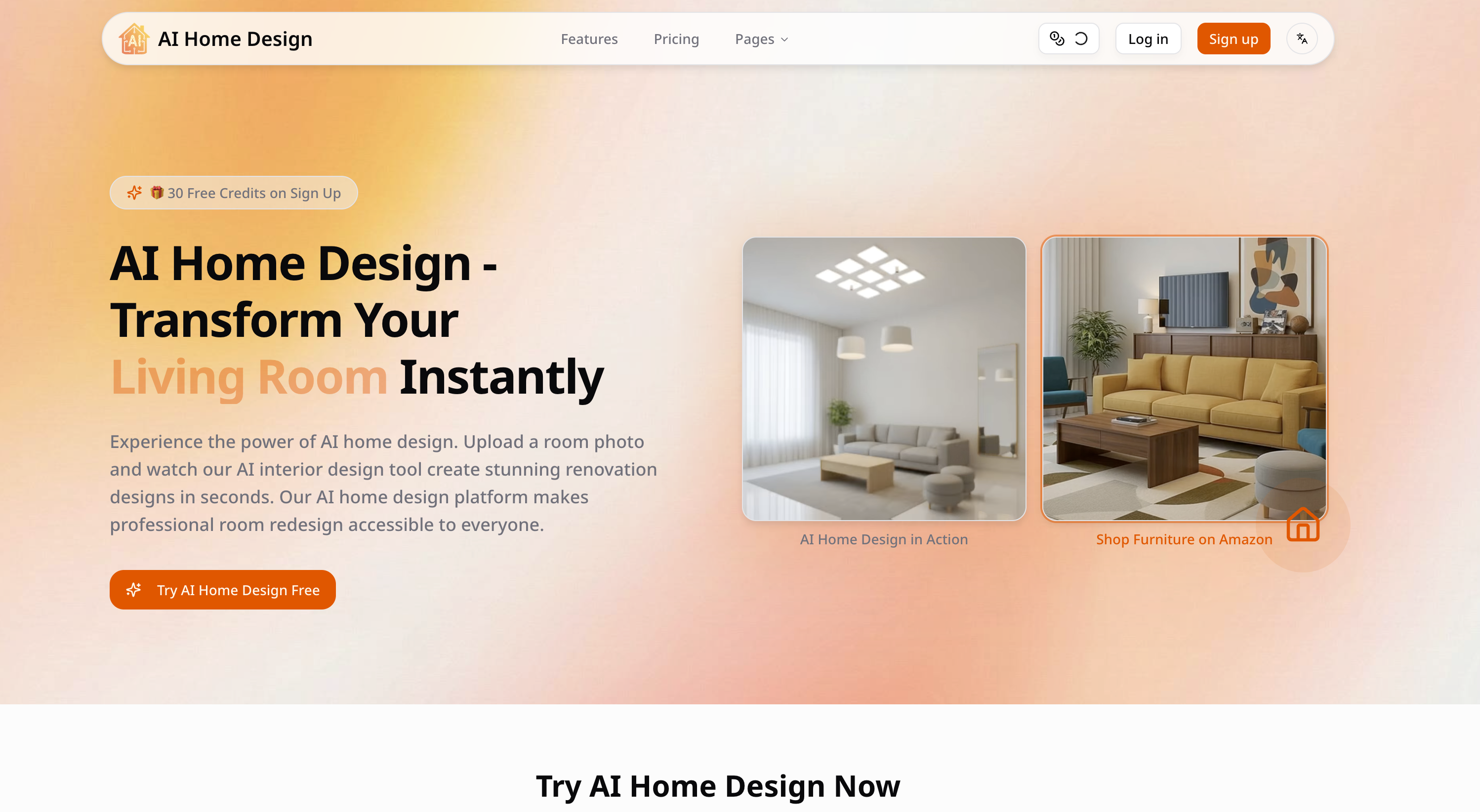 AI Home Design.io - Screenshot showing the interface and features of this AI tool
