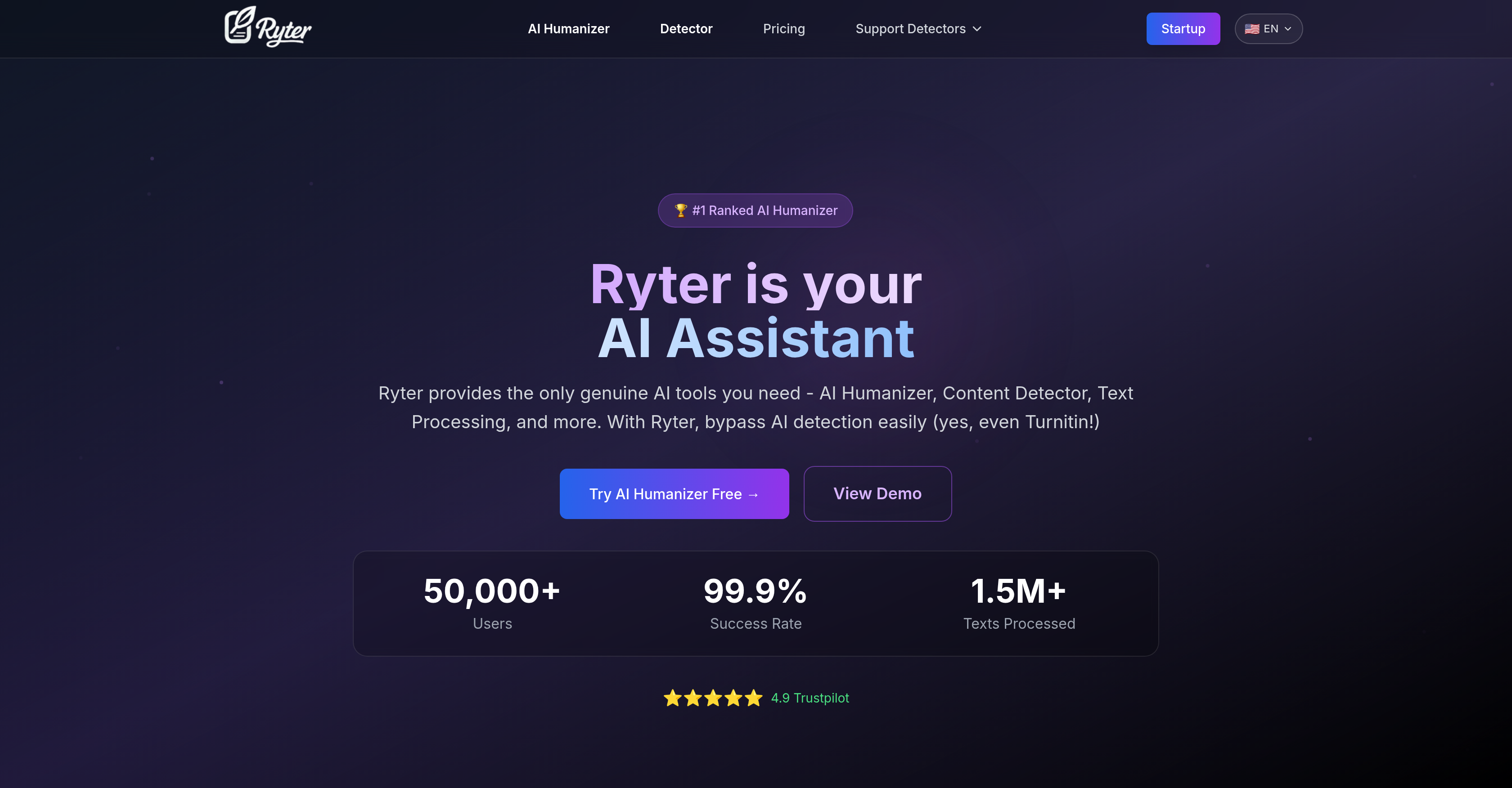 AI Humanizer by Ryter - Screenshot showing the interface and features of this AI tool