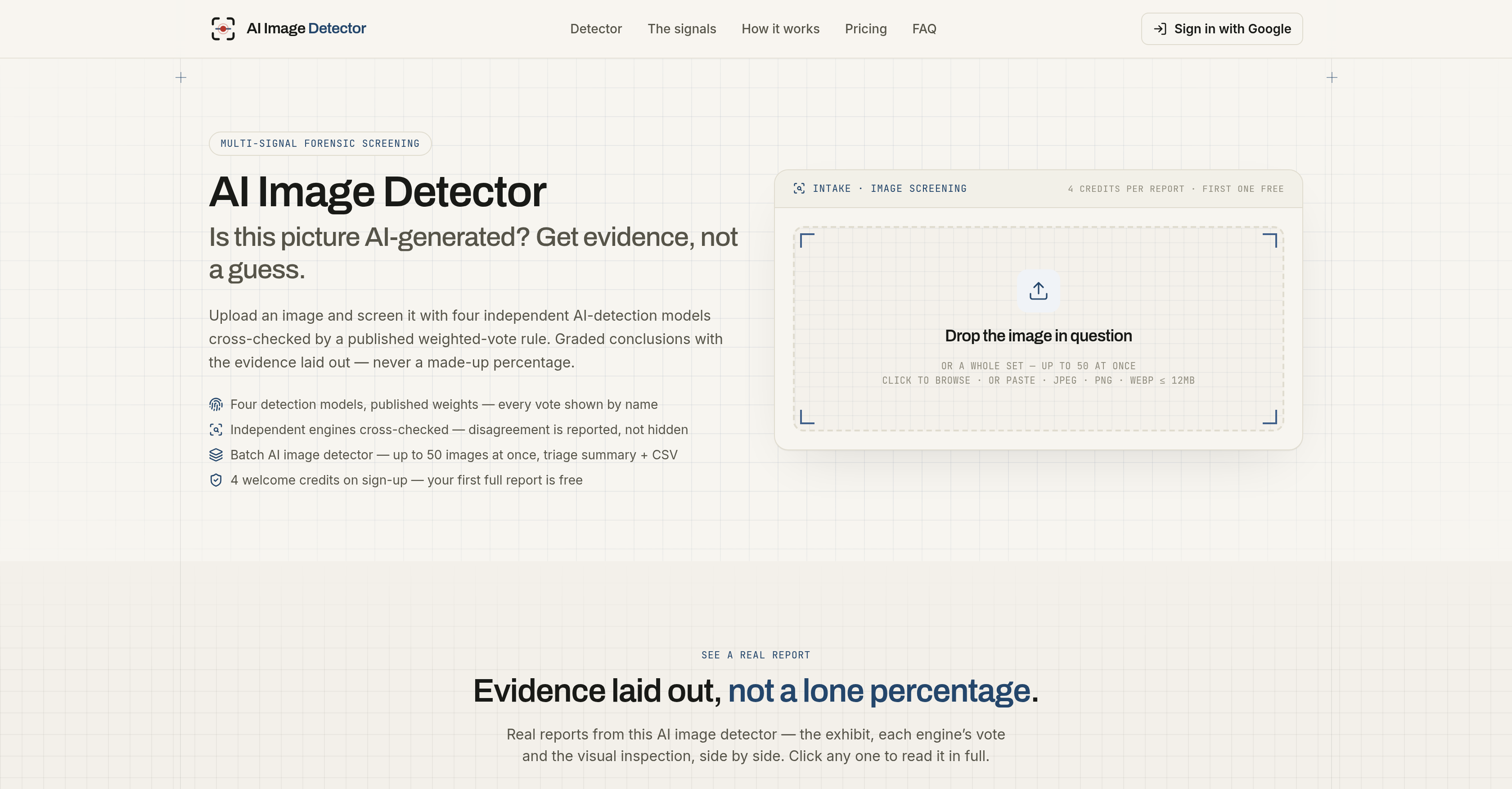 AI Image Detector.info - Screenshot showing the interface and features of this AI tool