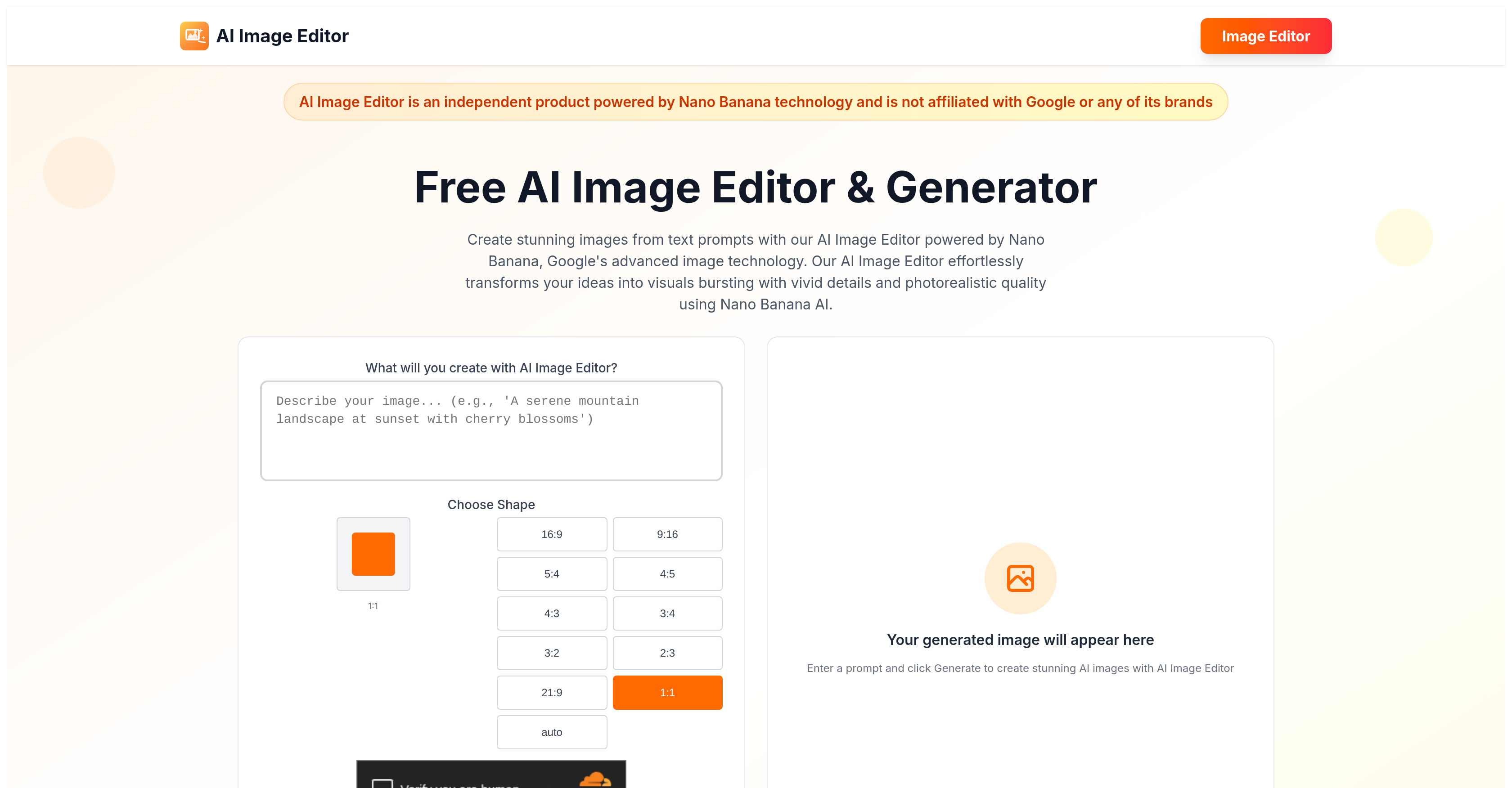 AI Image Editor - Screenshot showing the interface and features of this AI tool