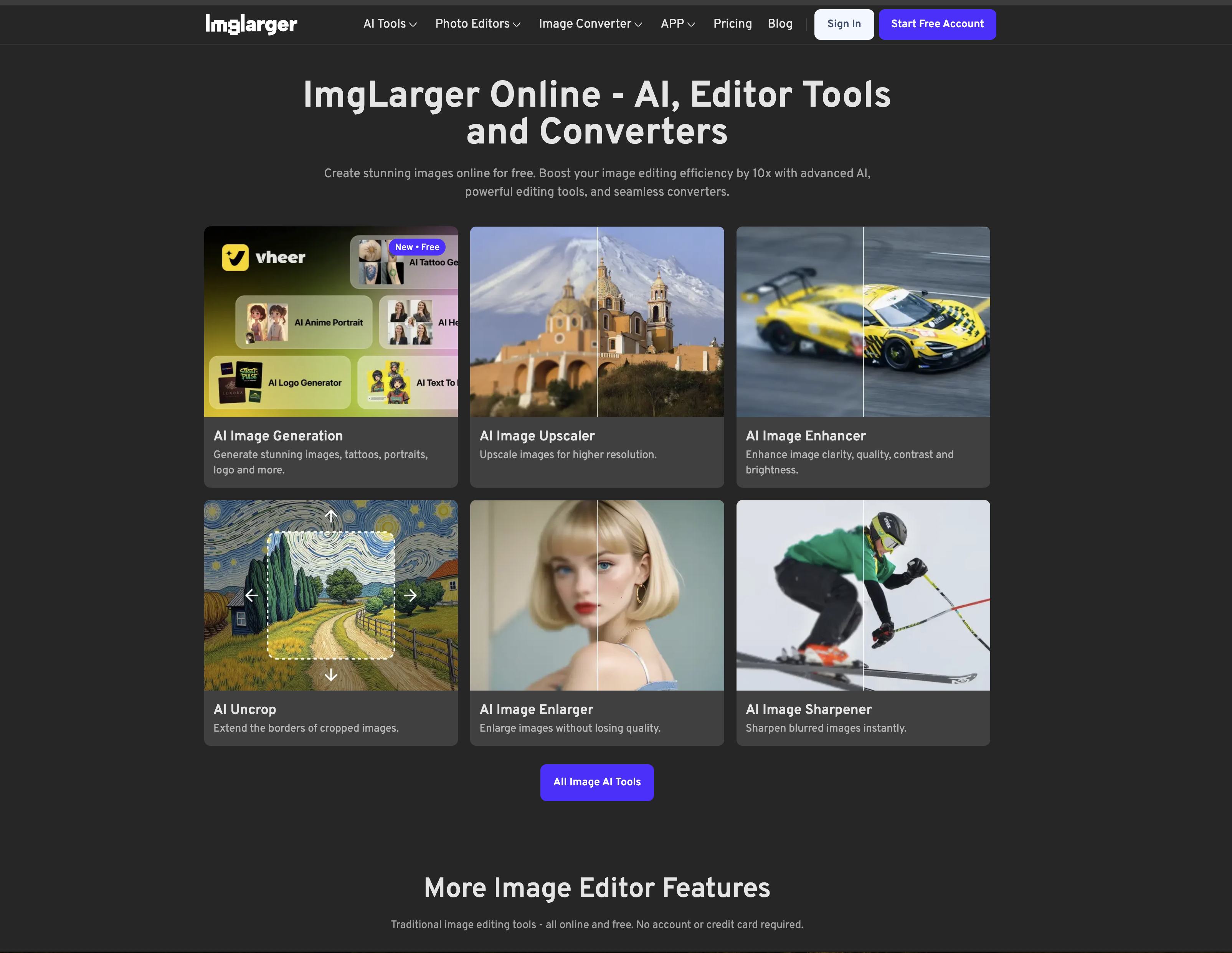 AI Image Enlarger - Screenshot showing the interface and features of this AI tool