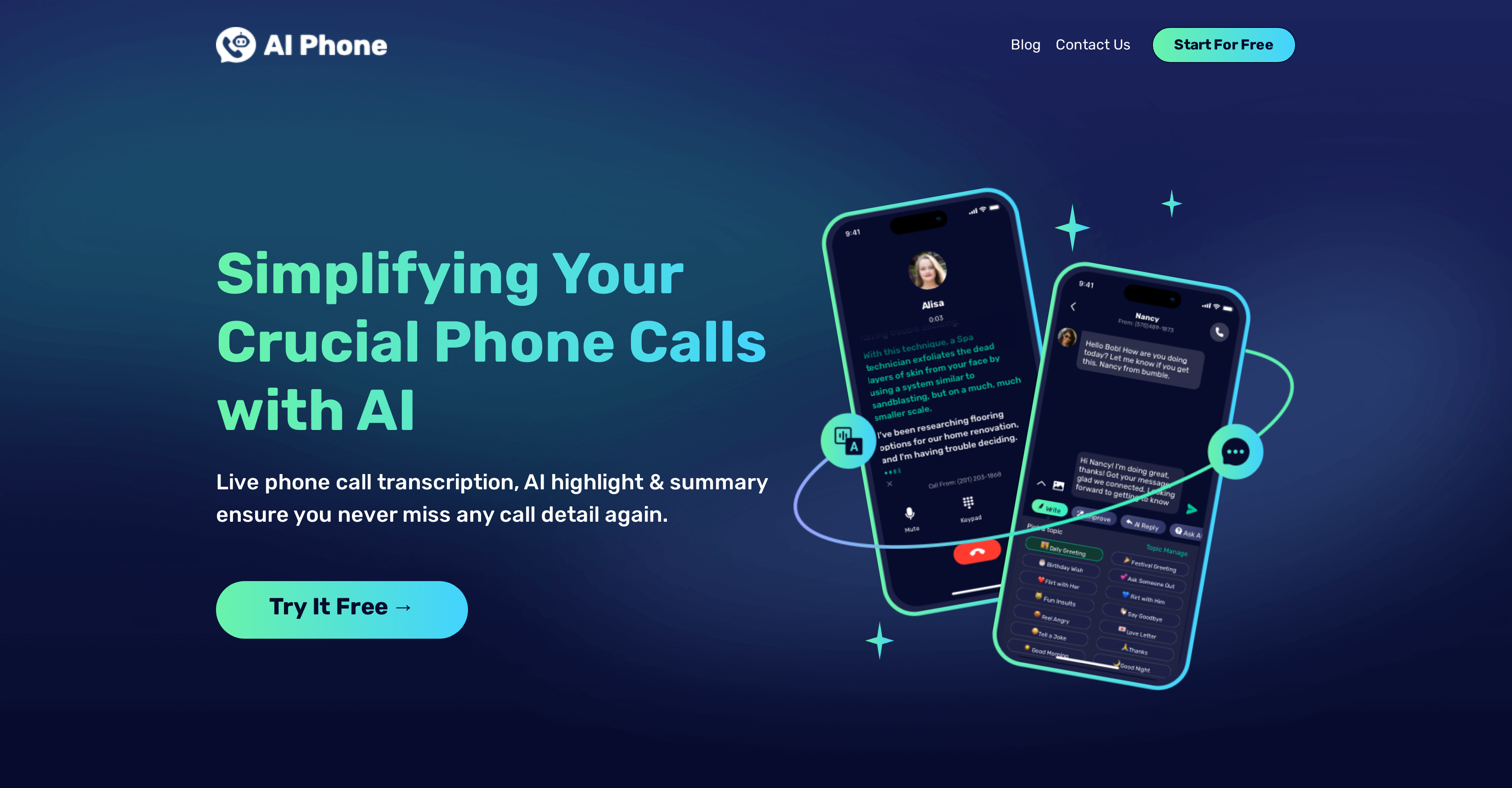 AI Phone - Screenshot showing the interface and features of this AI tool