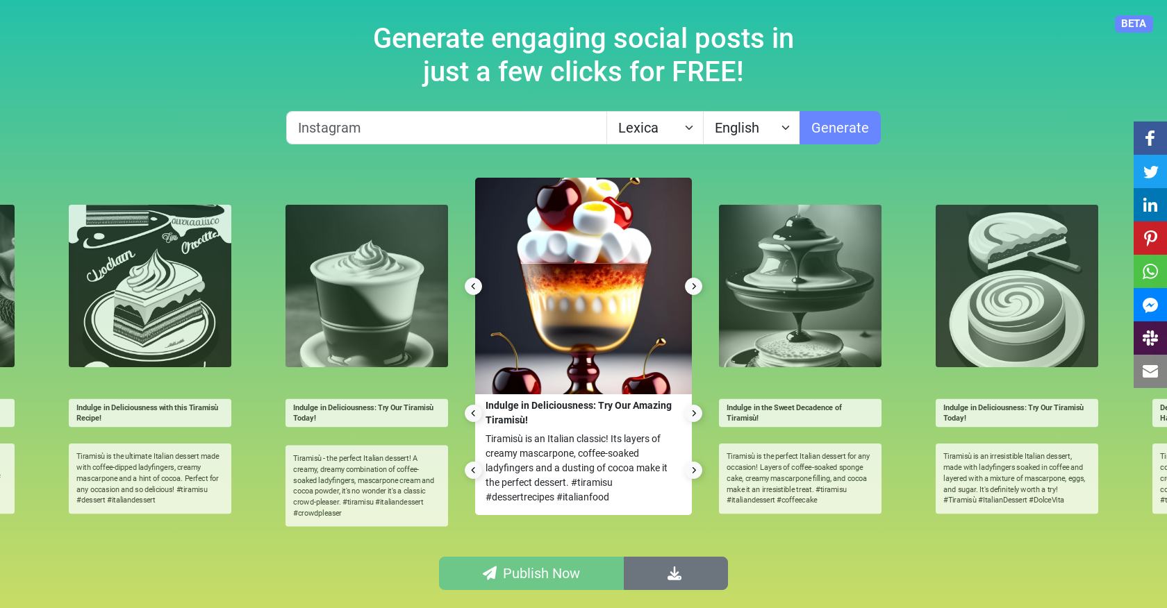 AI-Powered Post Generator - Screenshot showing the interface and features of this AI tool