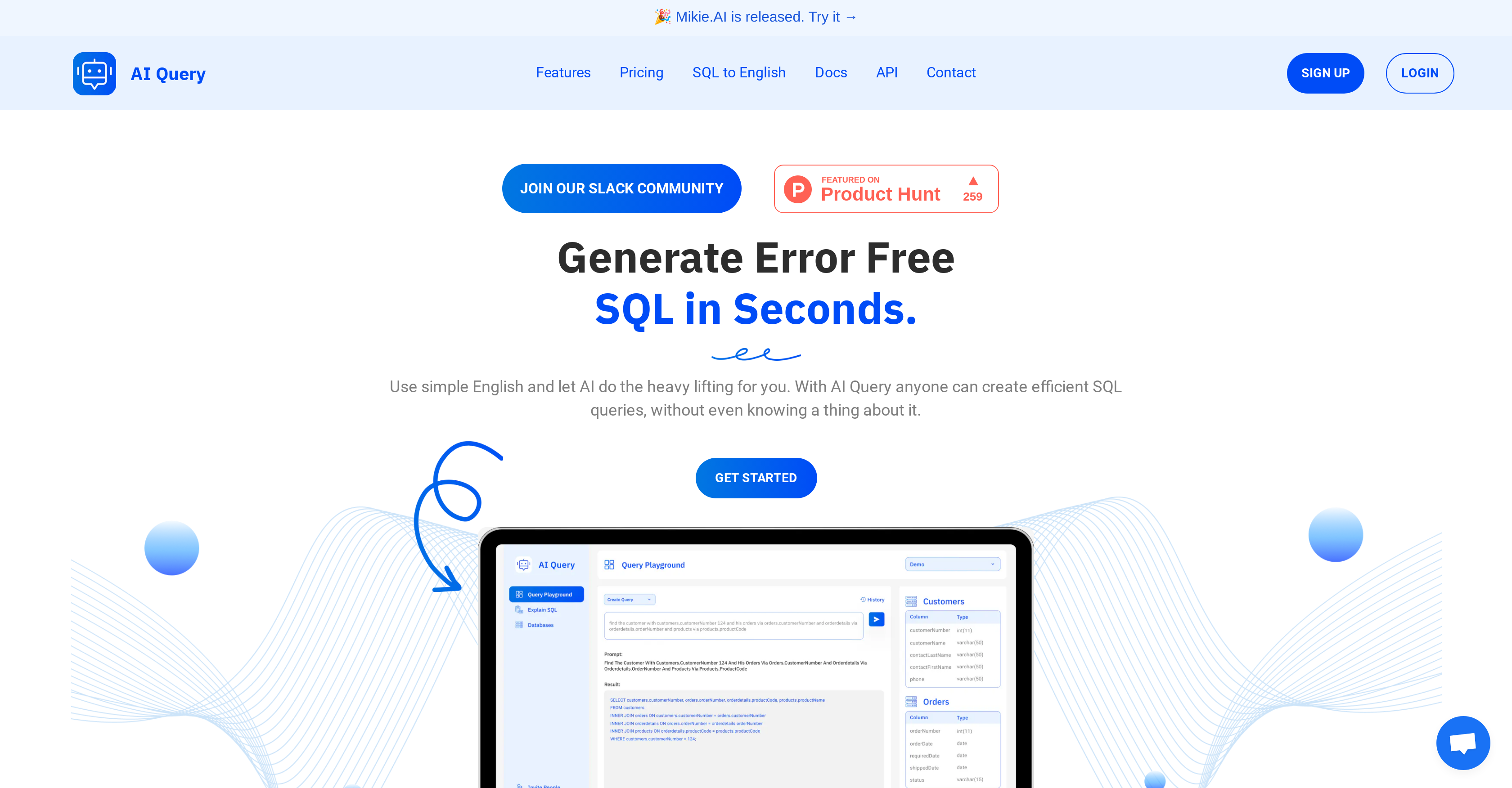 AI Query - Screenshot showing the interface and features of this AI tool