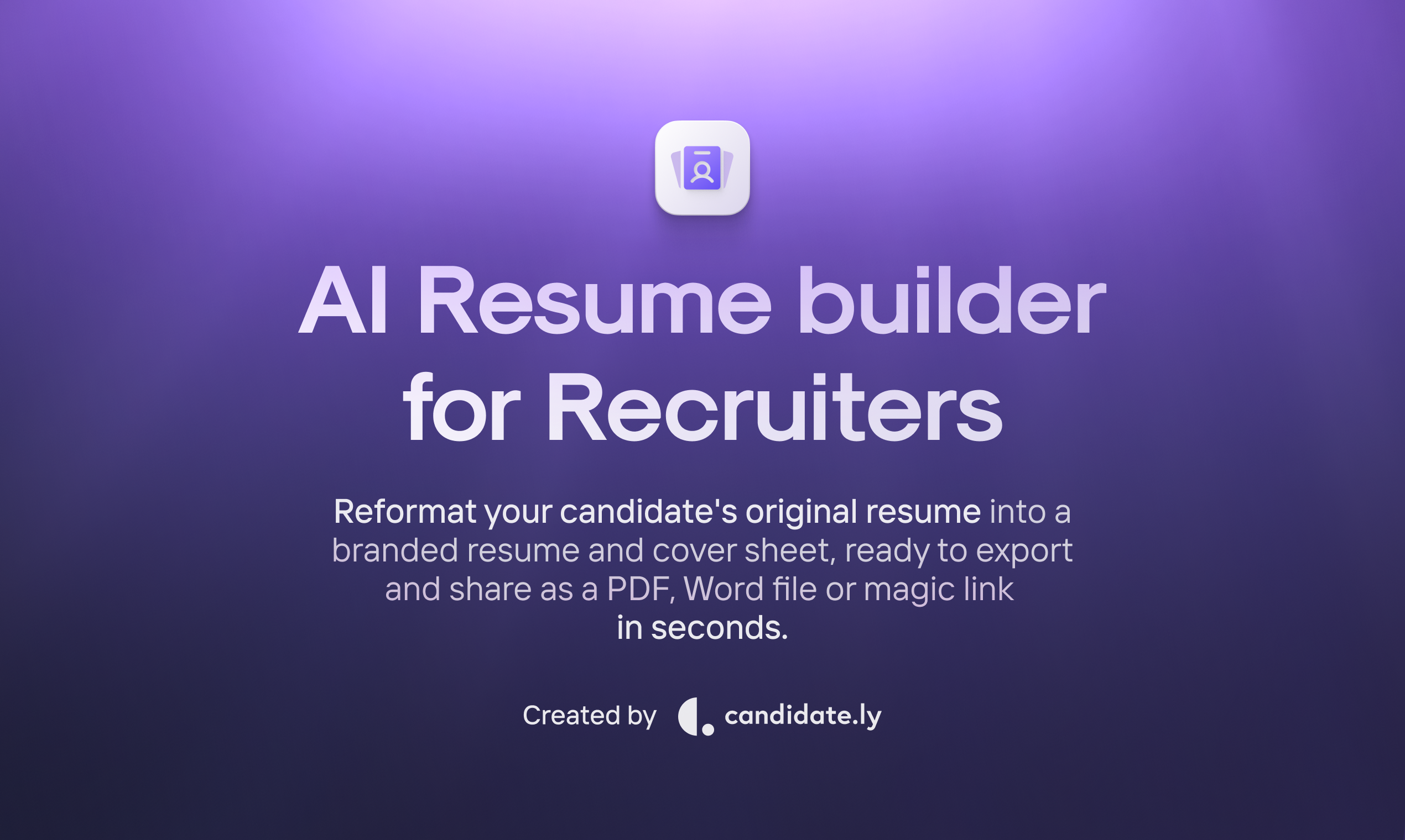 AI Resume Builder for Recruiters - Screenshot showing the interface and features of this AI tool