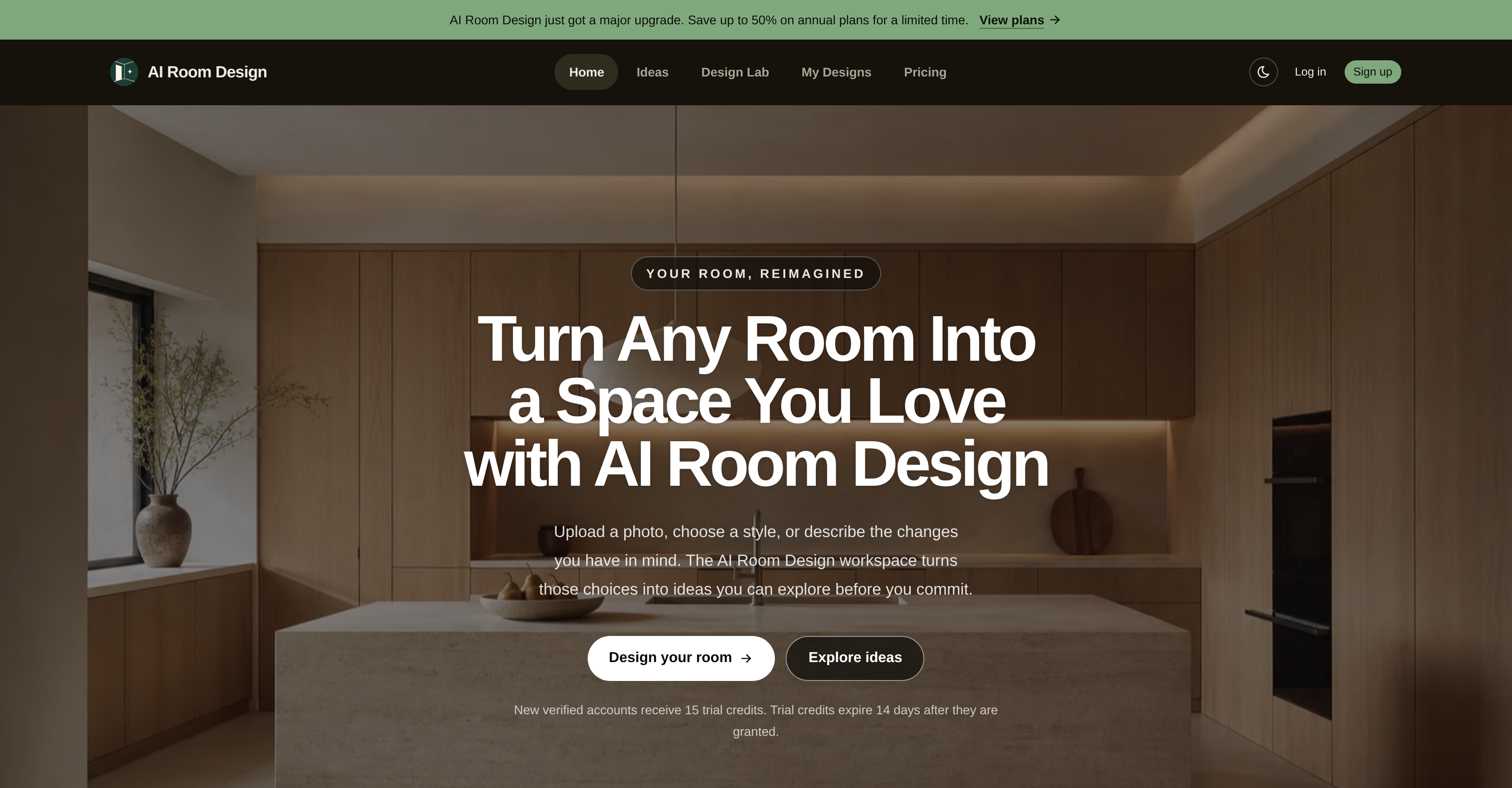 AI Room Design - Screenshot showing the interface and features of this AI tool