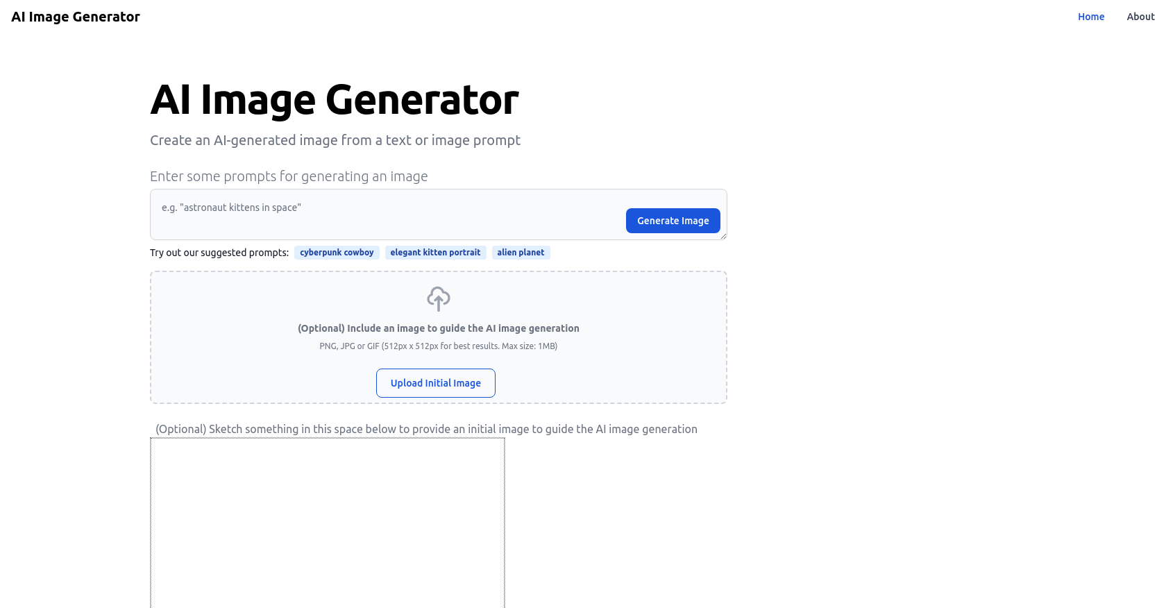 AIImageGenerator - Screenshot showing the interface and features of this AI tool