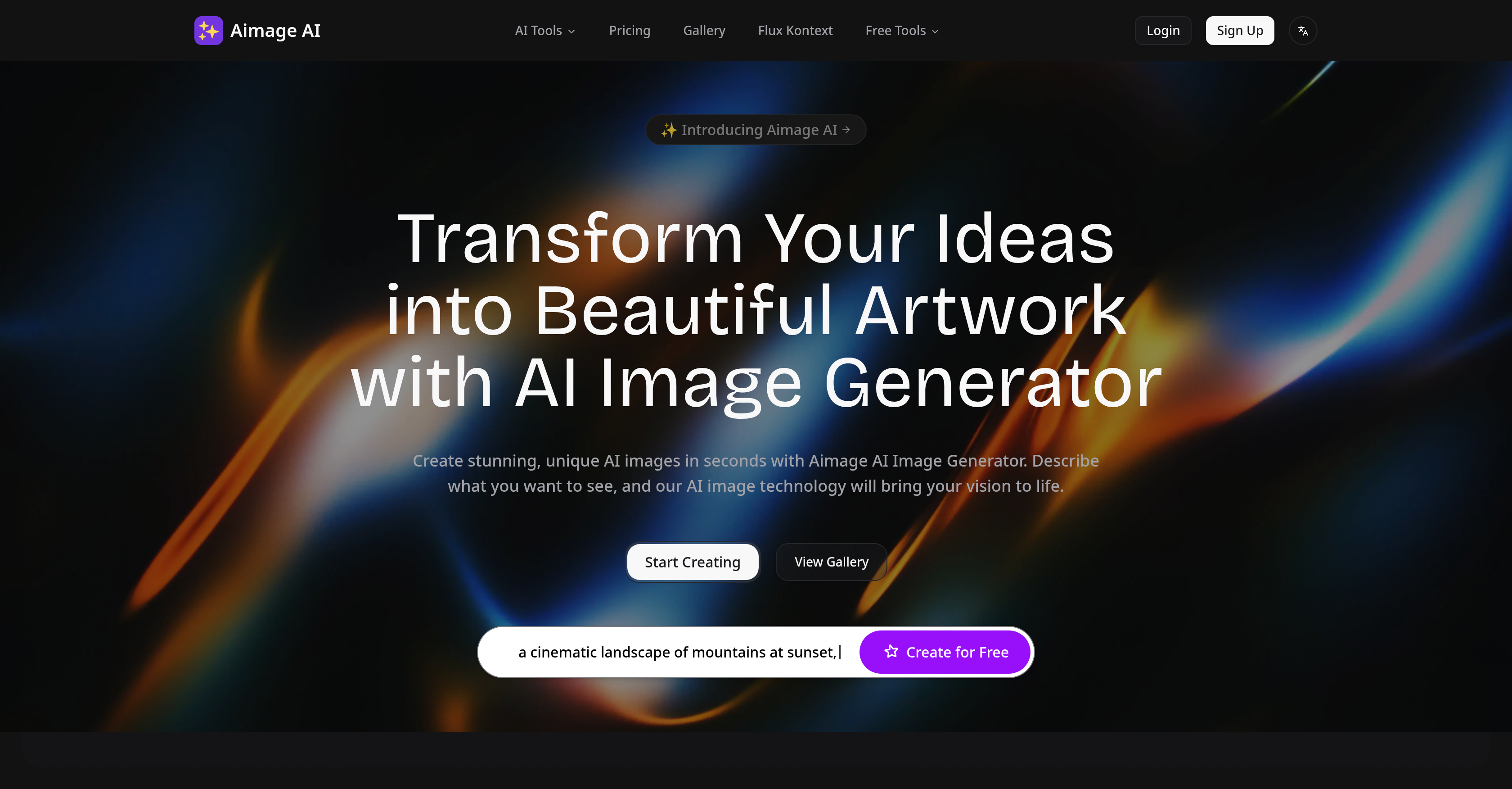 Aimage AI - Screenshot showing the interface and features of this AI tool