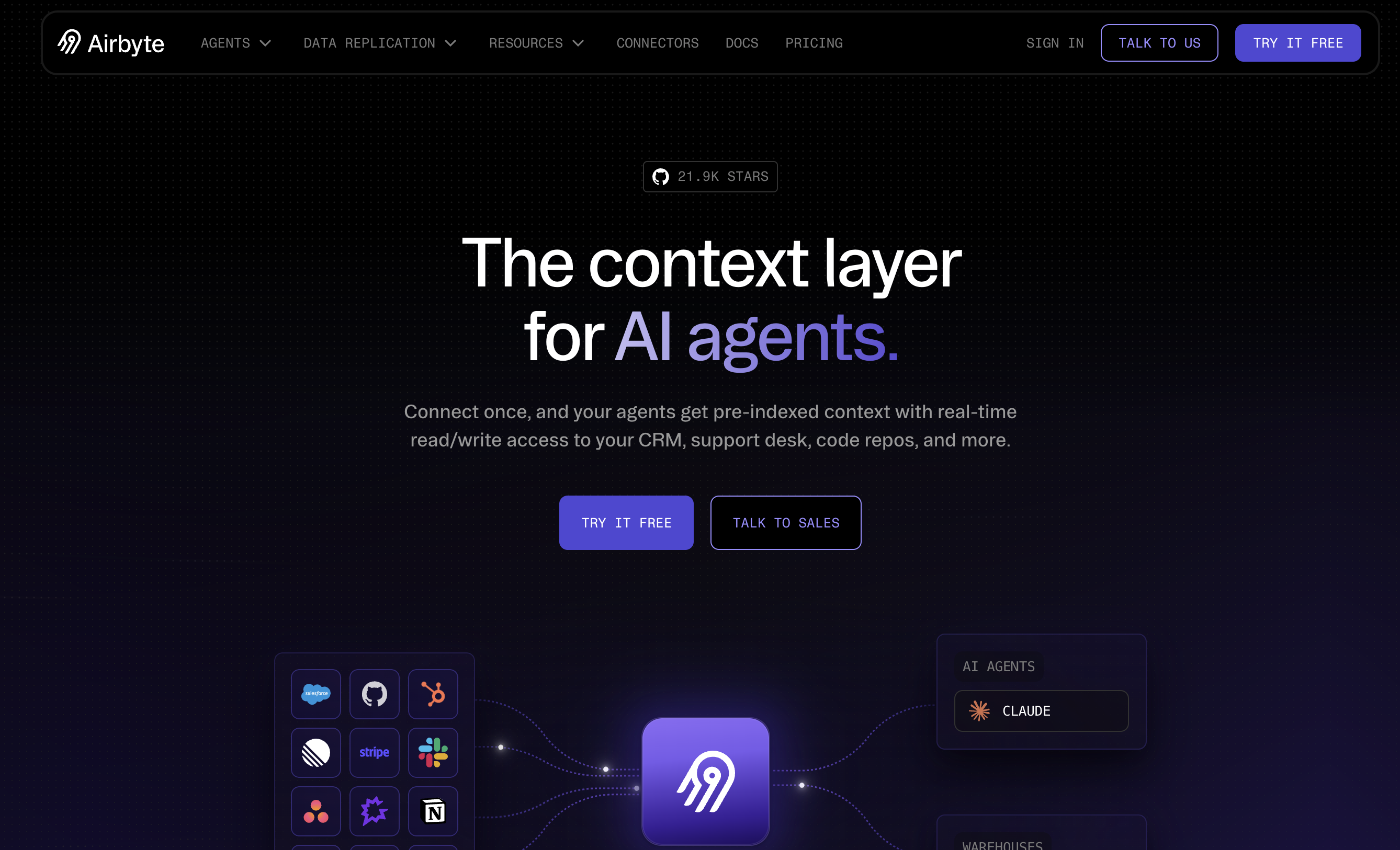 Airbyte - Screenshot showing the interface and features of this AI tool