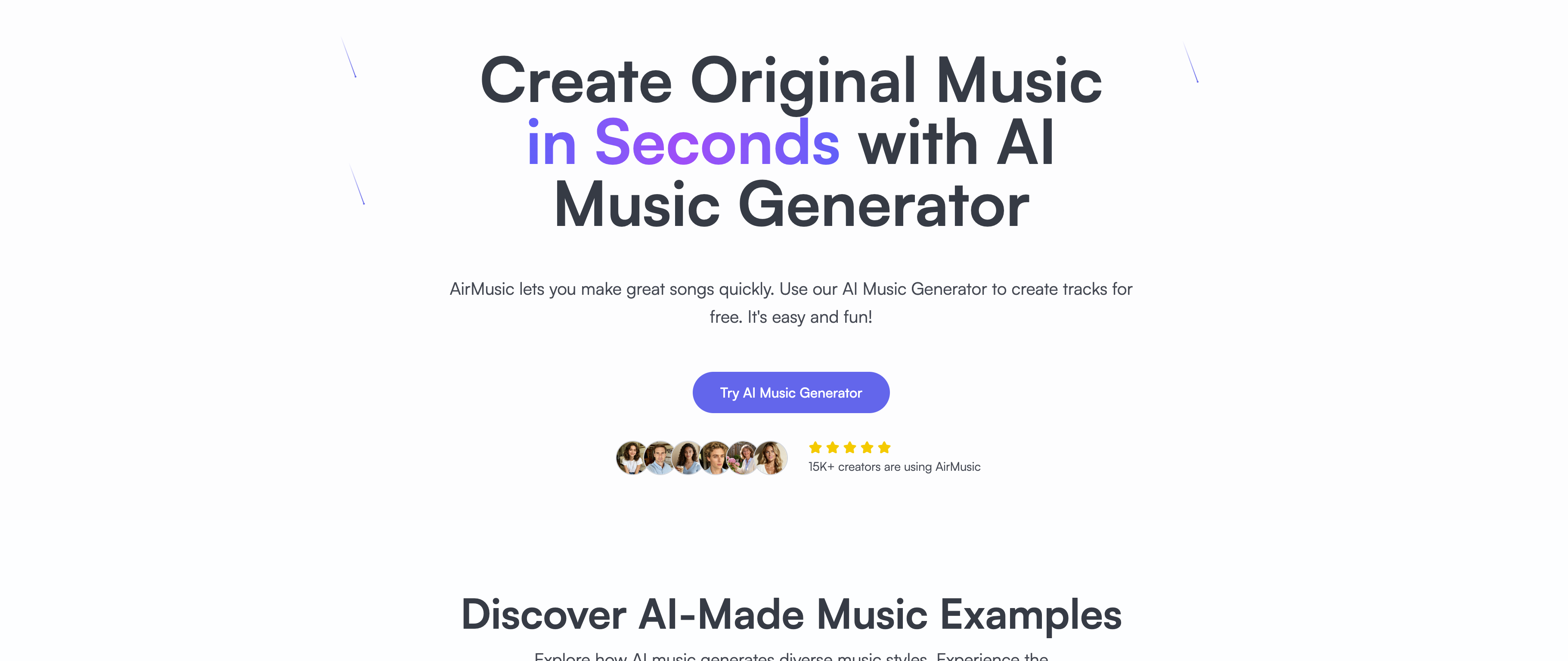 AirMusic - Screenshot showing the interface and features of this AI tool