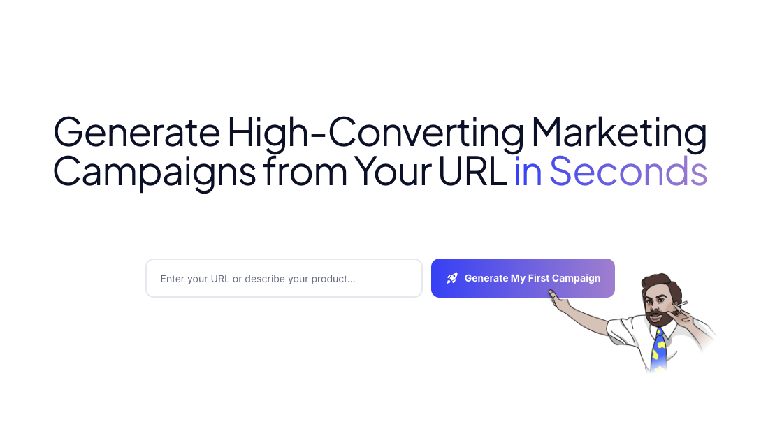 Aiter.io | Paste a URL. Ship a Campaign That Sounds L...v3.1 - Screenshot showing the interface and features of this AI tool