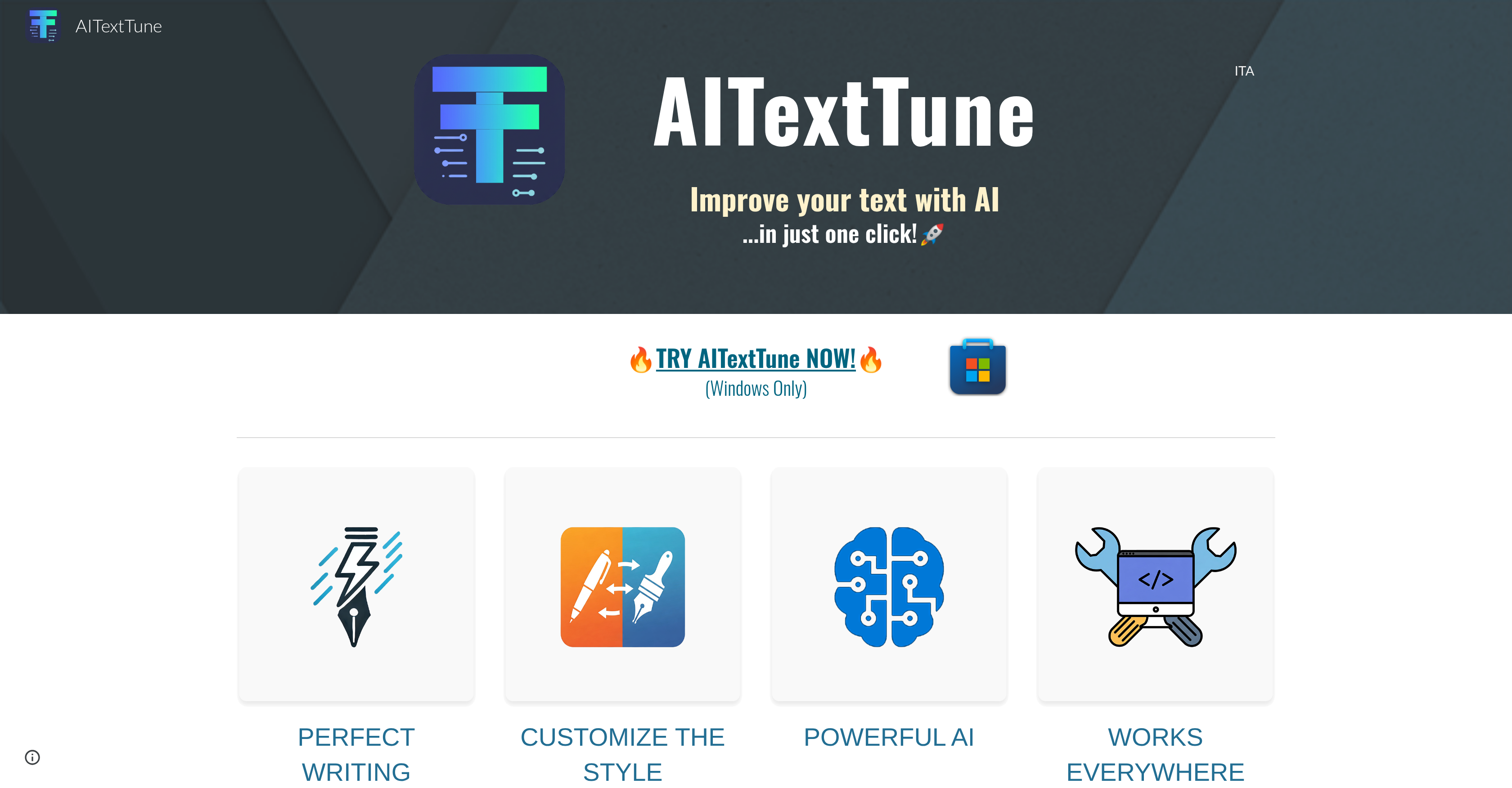 AITextTune - Screenshot showing the interface and features of this AI tool