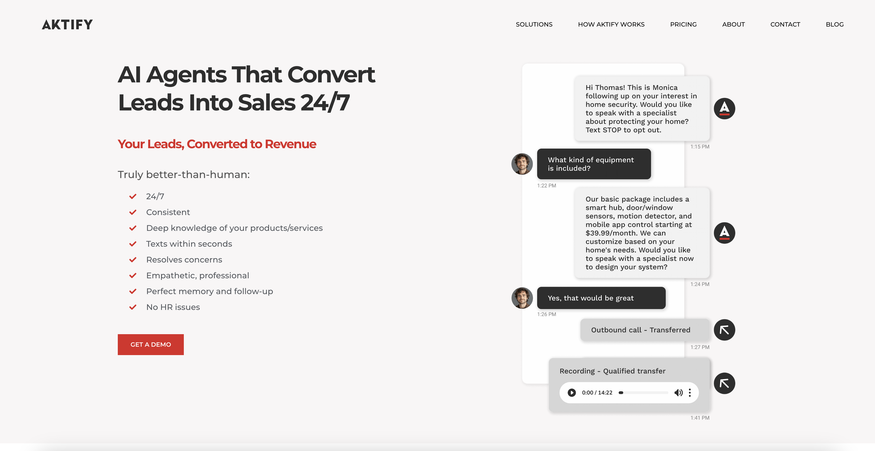 Aktify - Screenshot showing the interface and features of this AI tool