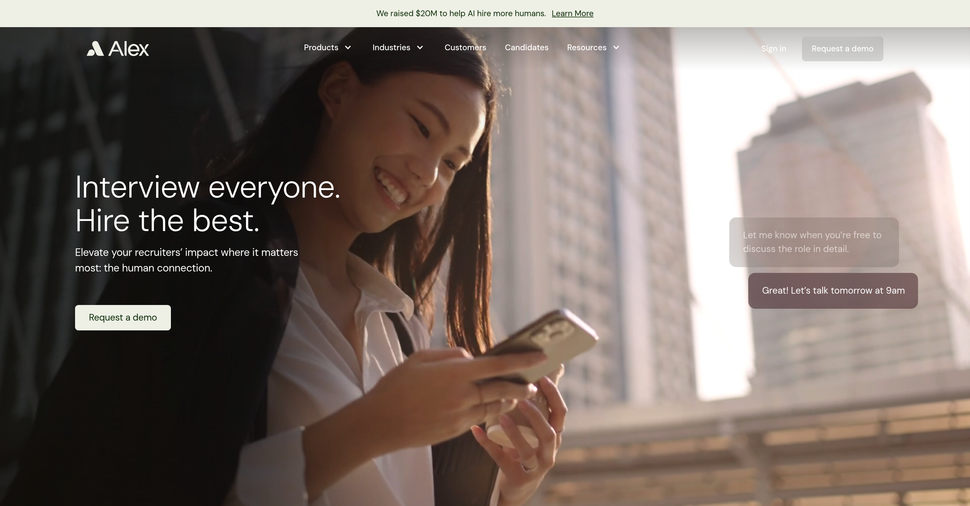 Alex AI - Screenshot showing the interface and features of this AI tool