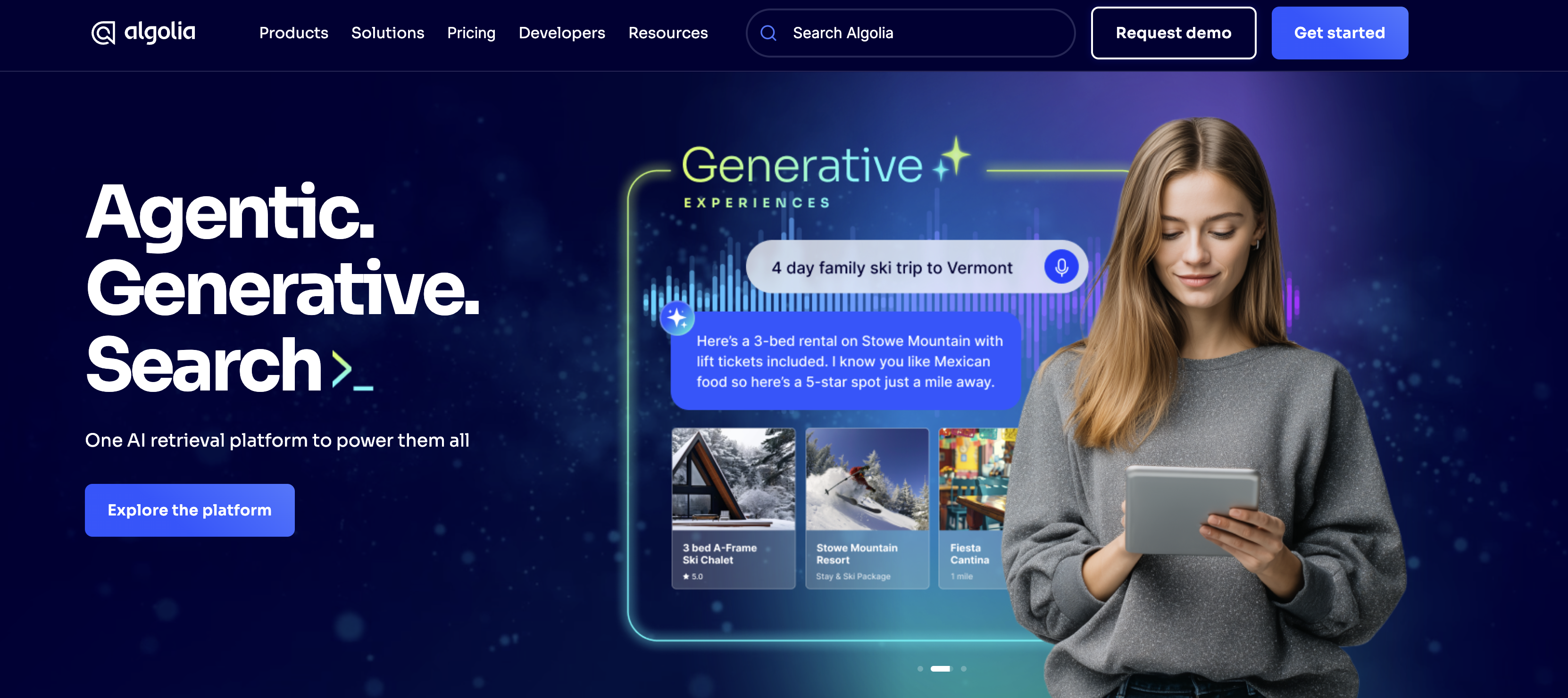Algolia AI Search - Screenshot showing the interface and features of this AI tool