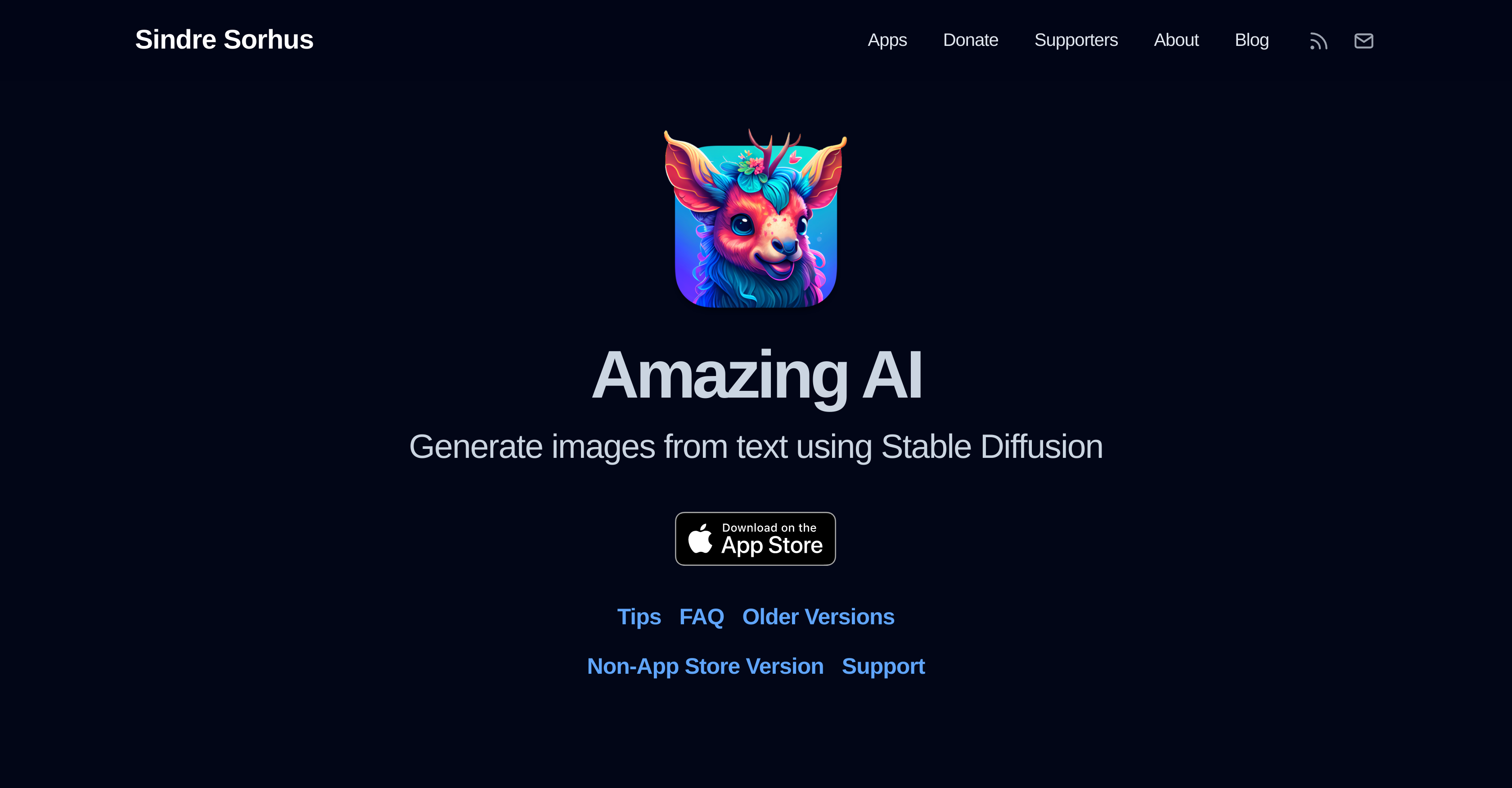 Amazing AI - Screenshot showing the interface and features of this AI tool