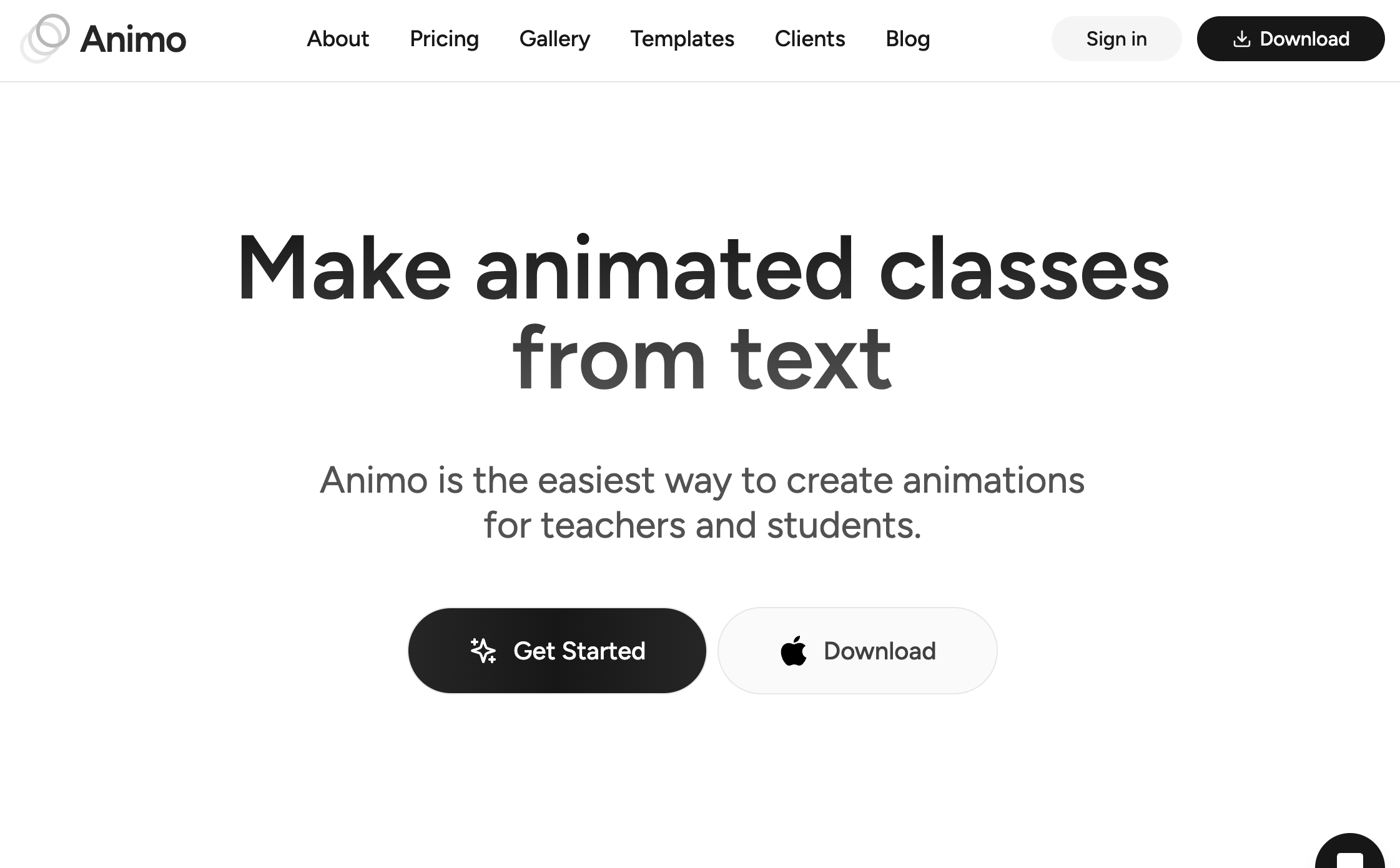 Animo - Screenshot showing the interface and features of this AI tool