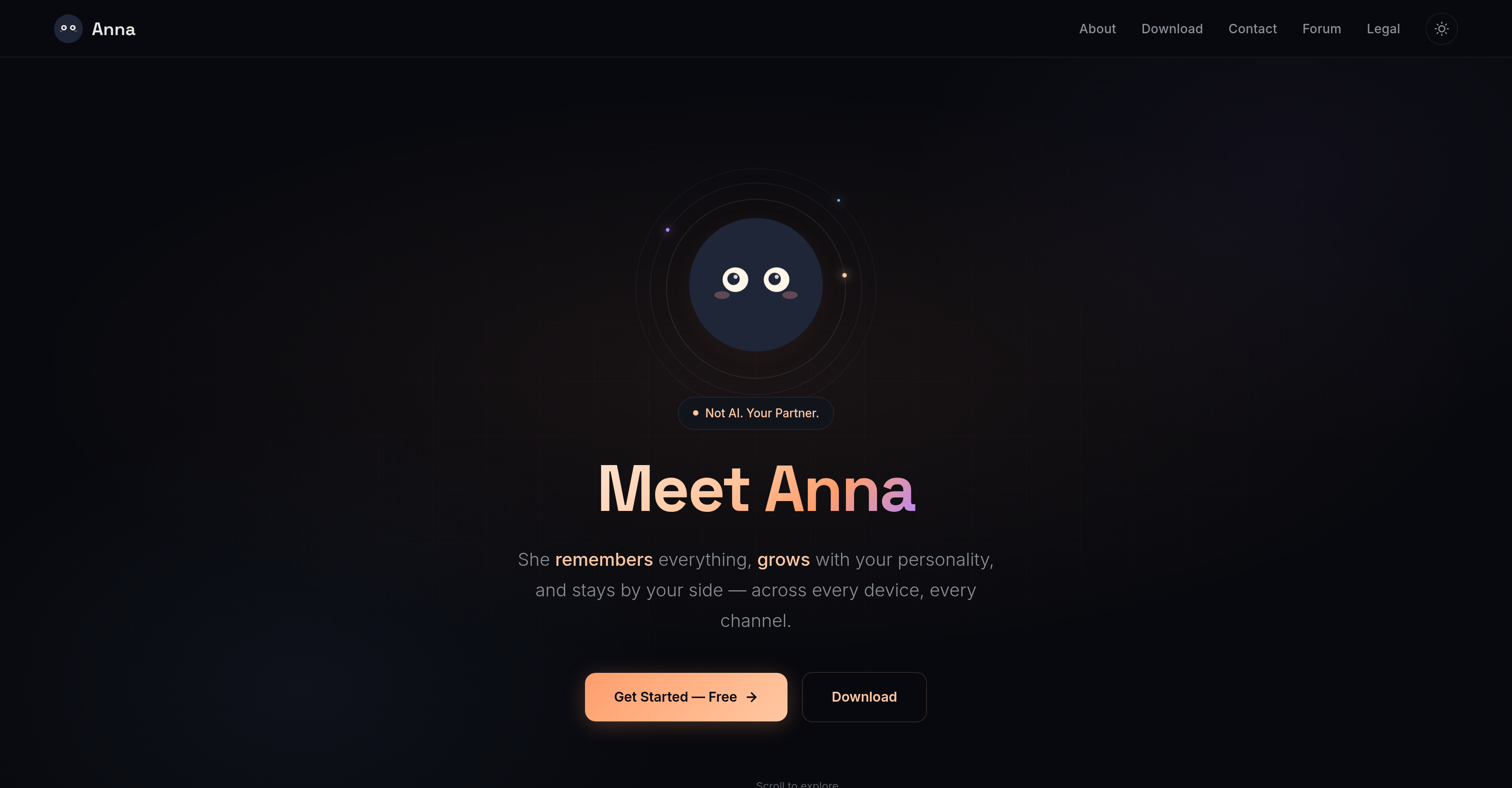 Anna - Screenshot showing the interface and features of this AI tool