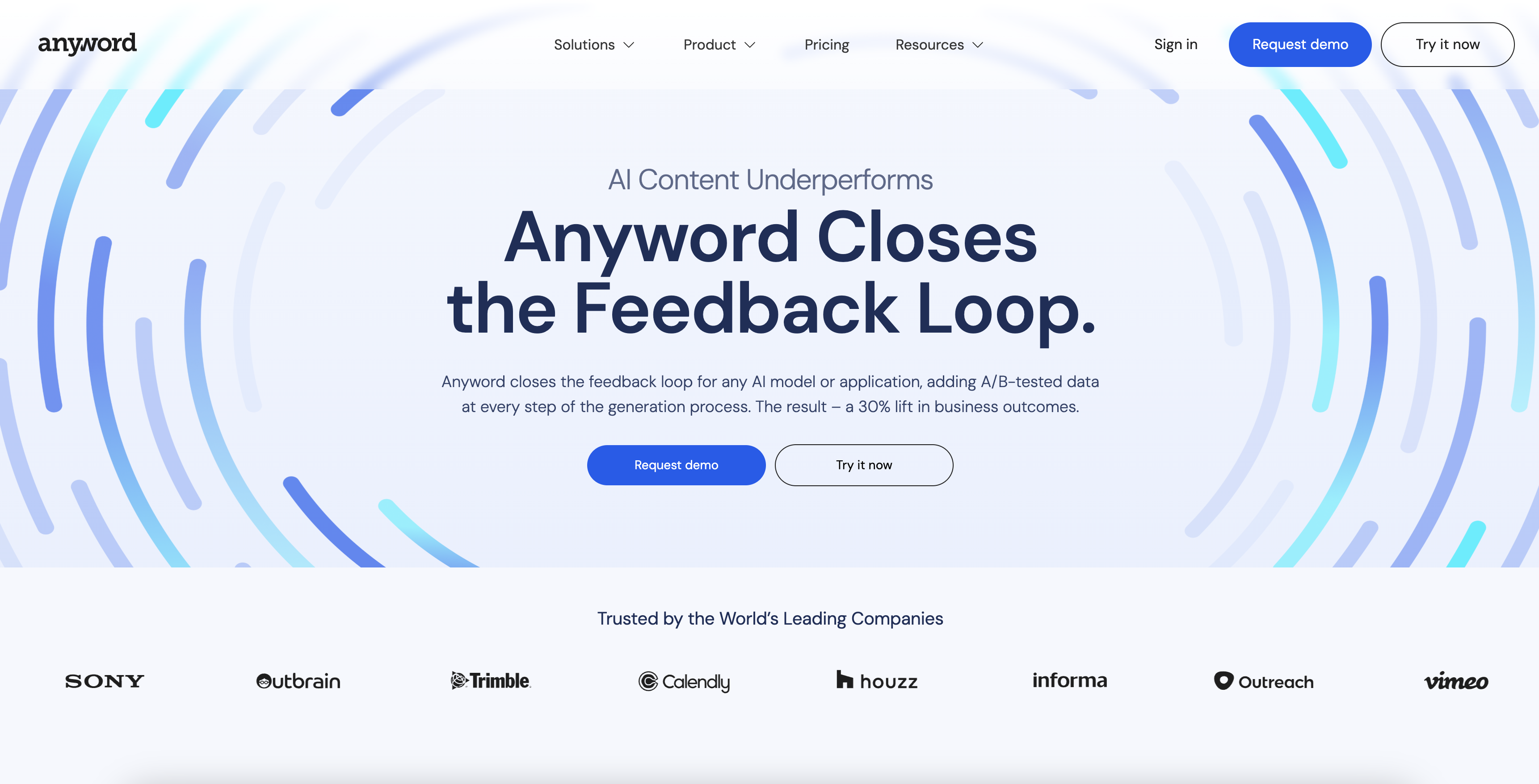 Anyword - Screenshot showing the interface and features of this AI tool