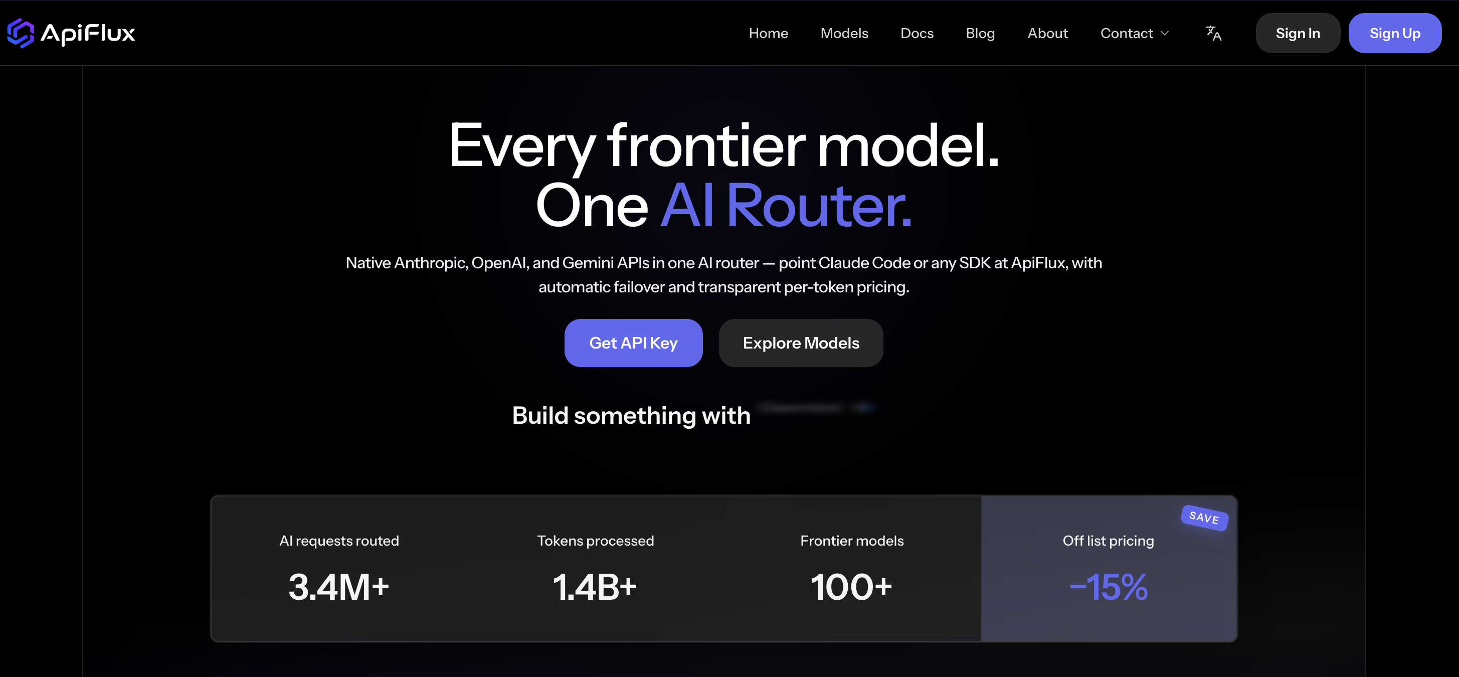 ApiFlux - Screenshot showing the interface and features of this AI tool