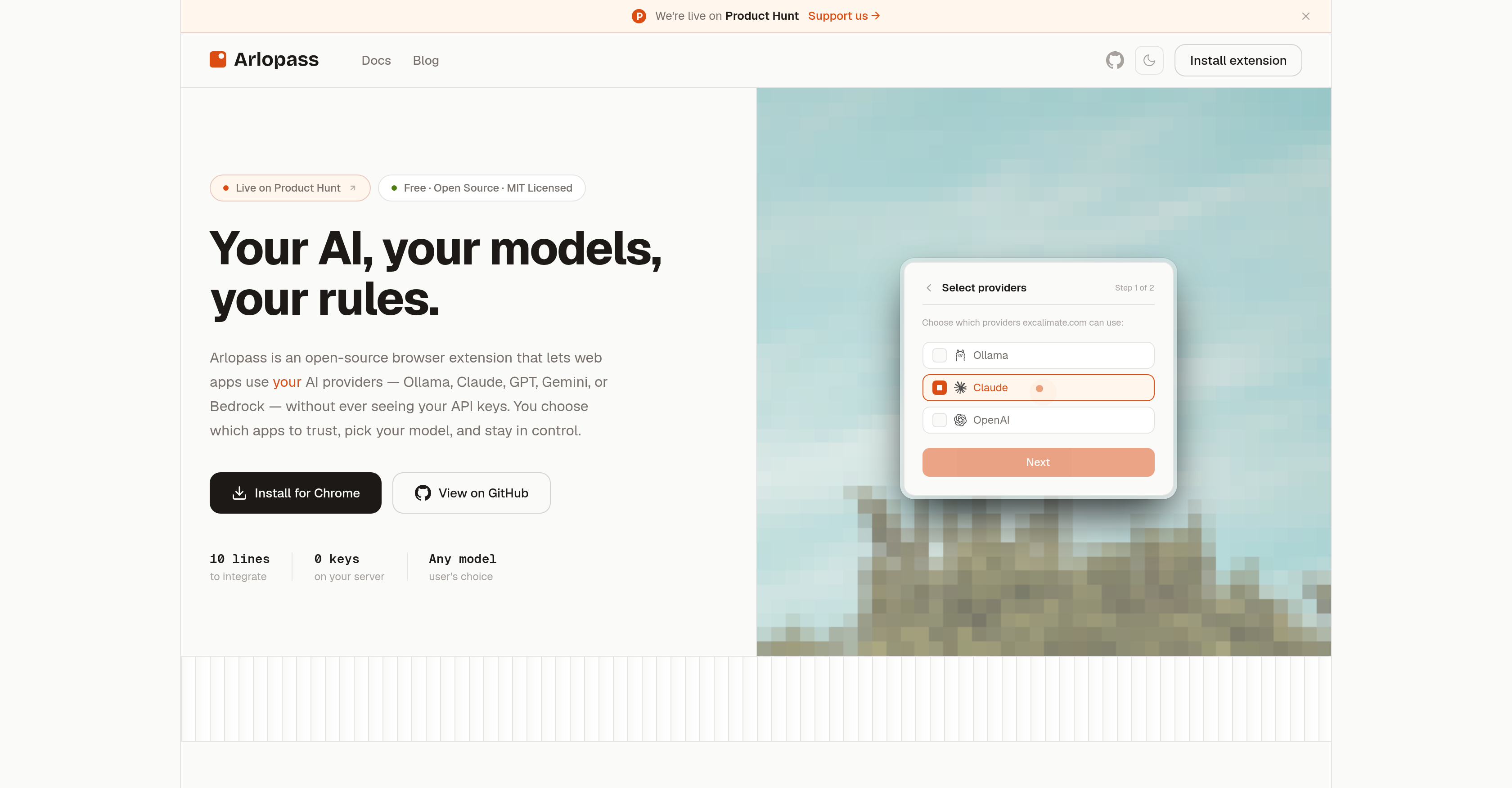 Arlopass - Screenshot showing the interface and features of this AI tool