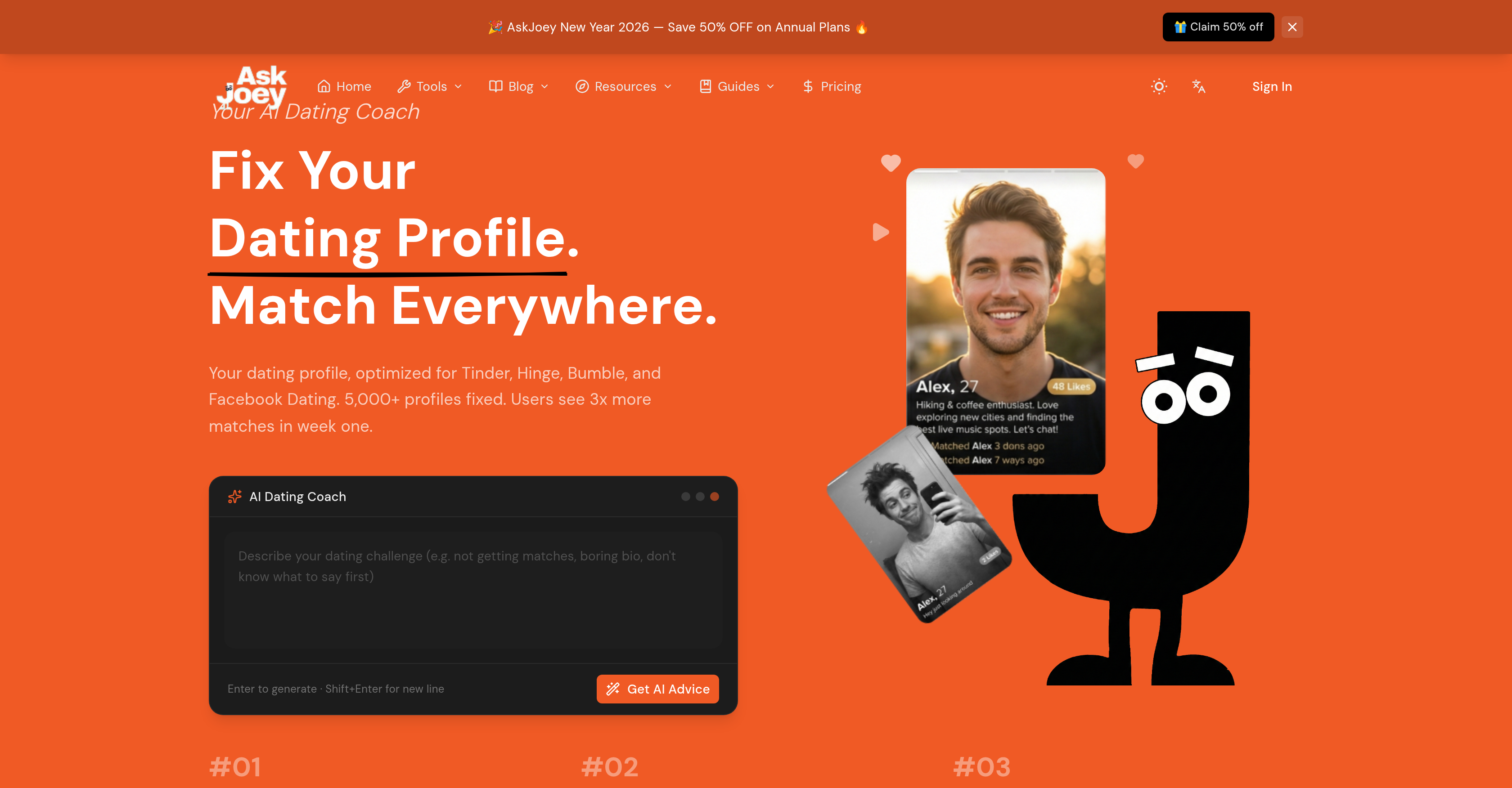 AskJoey - Screenshot showing the interface and features of this AI tool