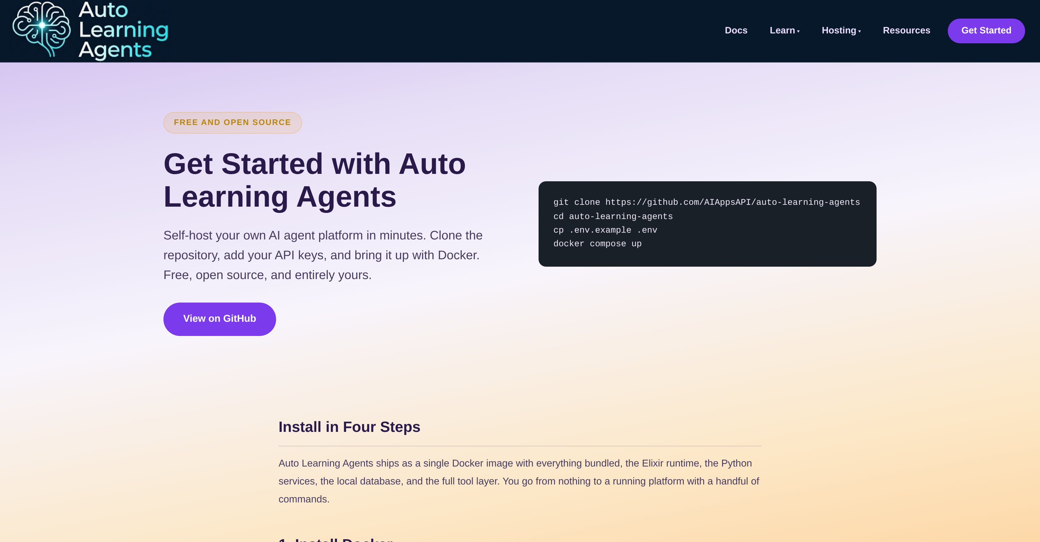 Auto Learning Agents - Screenshot showing the interface and features of this AI tool