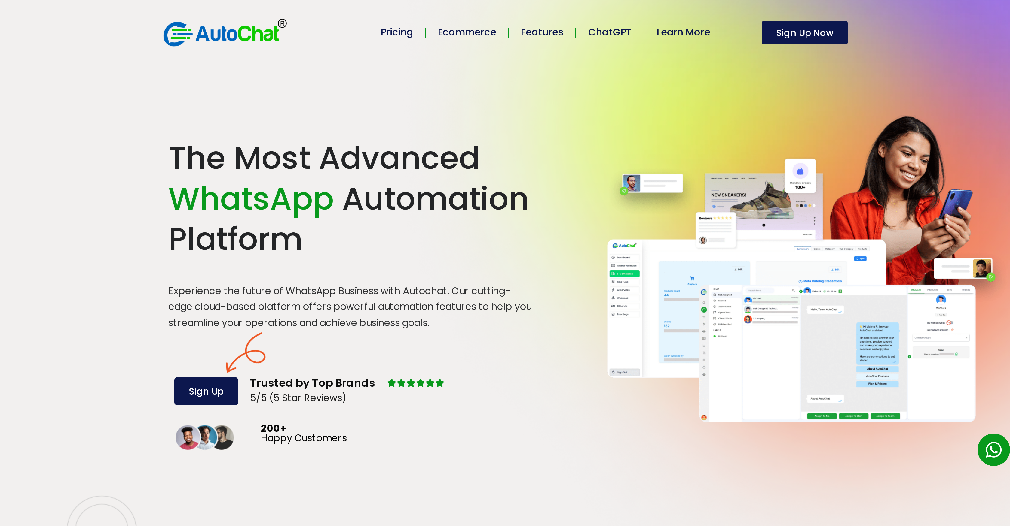 AutoChat - Screenshot showing the interface and features of this AI tool