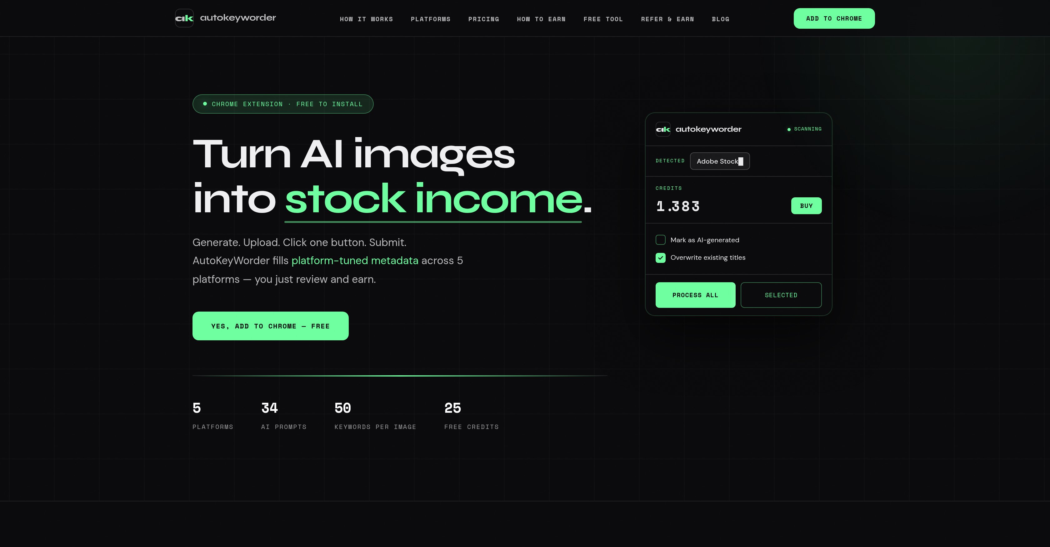 autokeyworder - Screenshot showing the interface and features of this AI tool