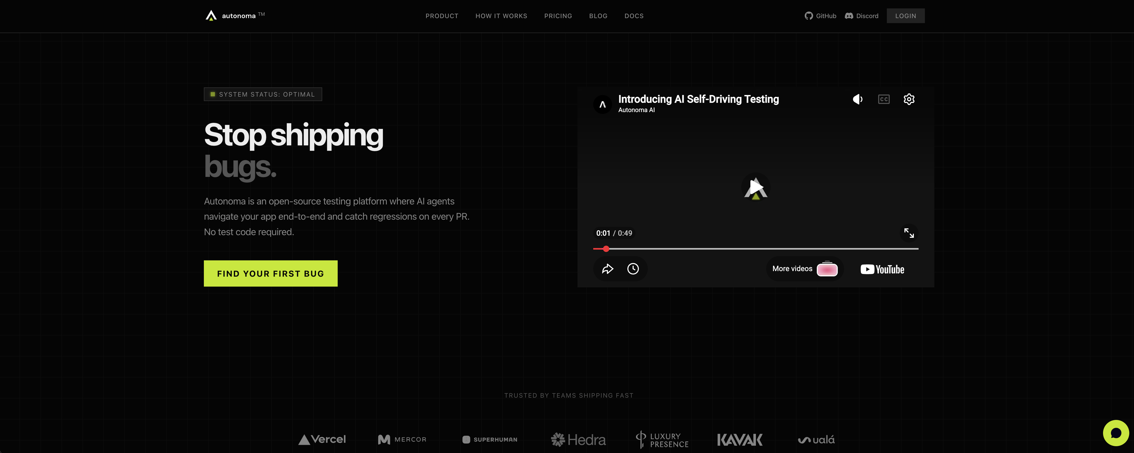 Autonoma - Screenshot showing the interface and features of this AI tool