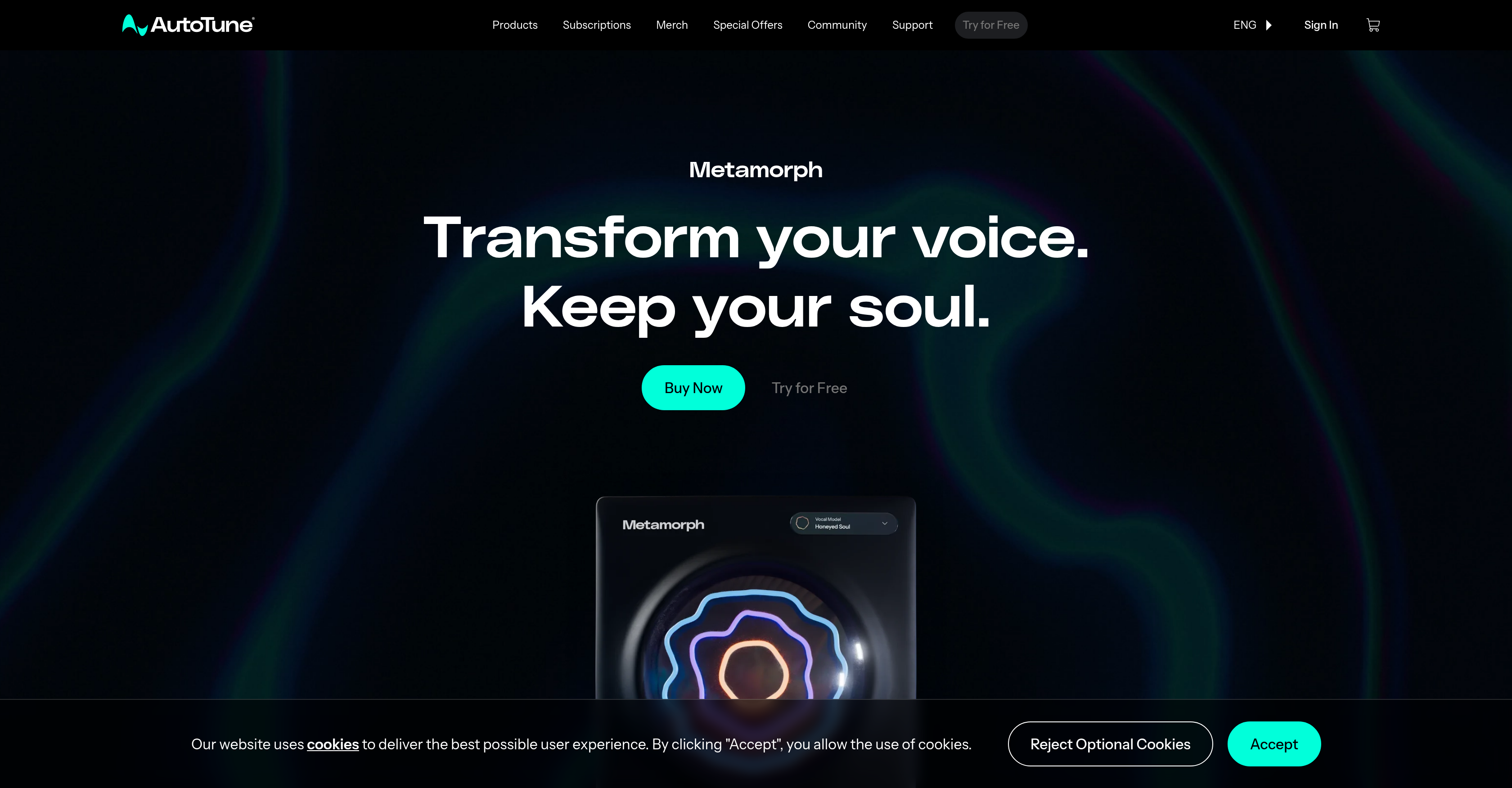 AutoTune Metamorph - Screenshot showing the interface and features of this AI tool