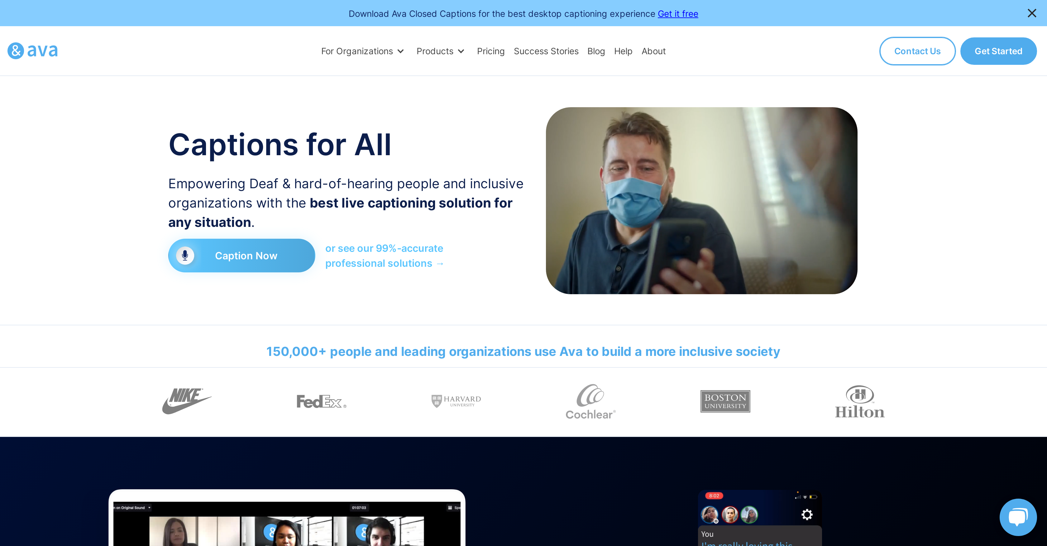 Ava - Screenshot showing the interface and features of this AI tool