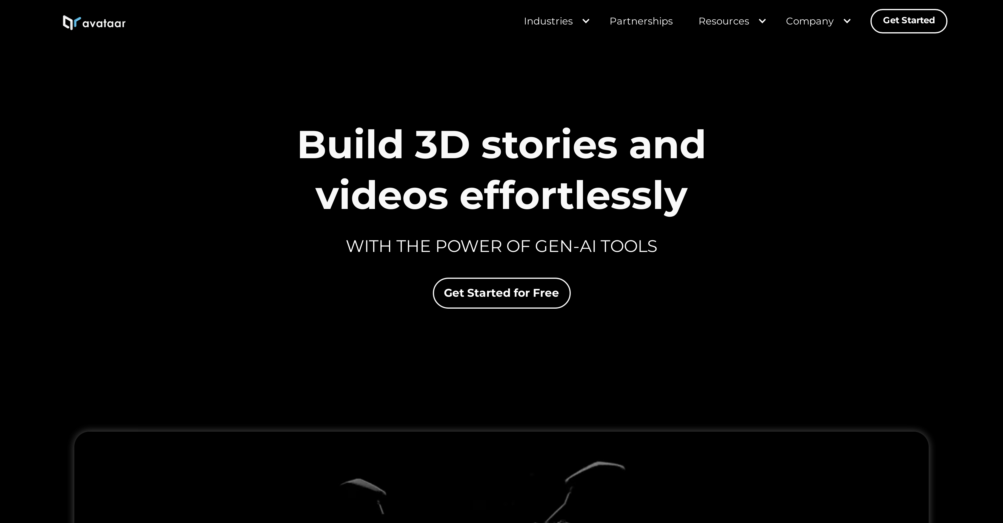 Avataar's GenAI Creator - Screenshot showing the interface and features of this AI tool