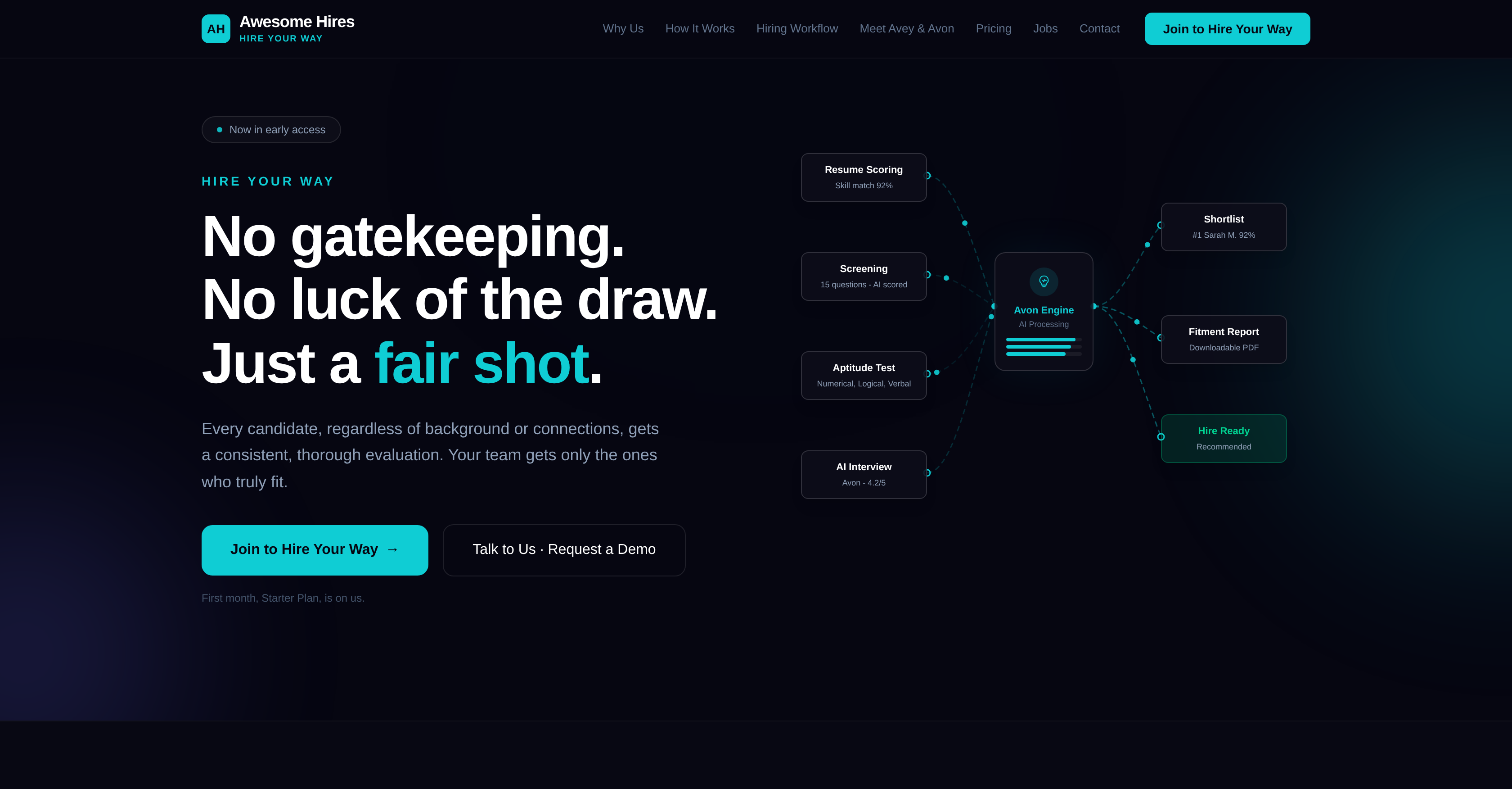 Awesome Hires - Screenshot showing the interface and features of this AI tool