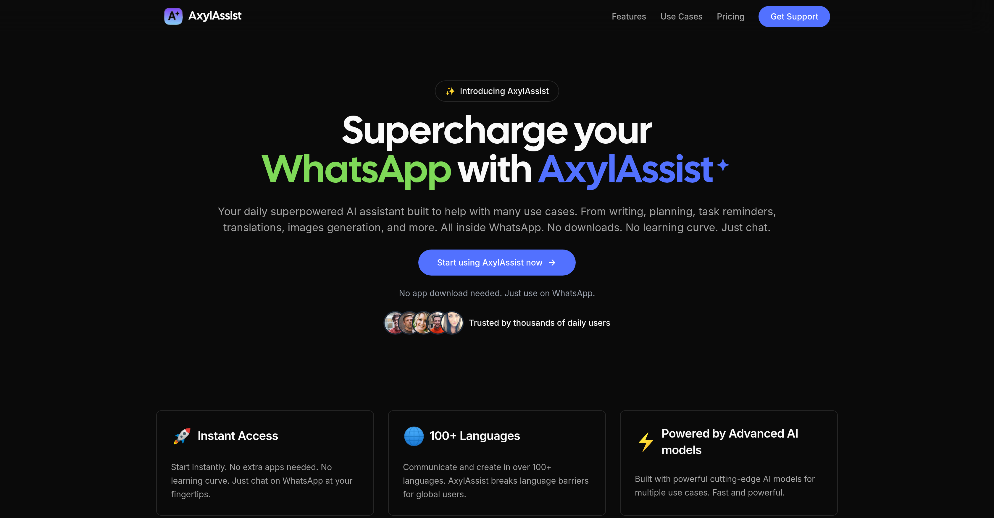 AxylAssist - Screenshot showing the interface and features of this AI tool