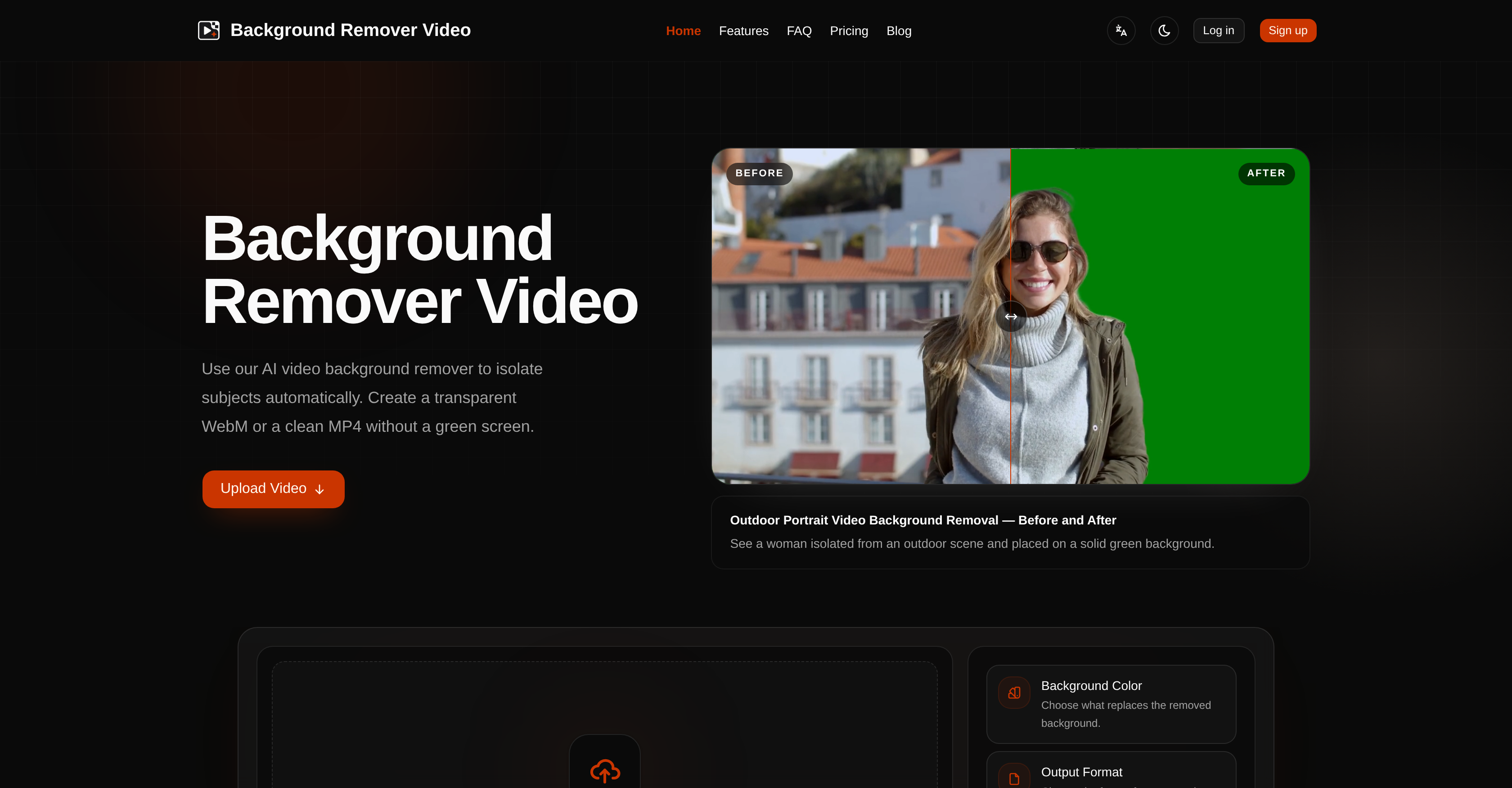 Background Remover Video - Screenshot showing the interface and features of this AI tool