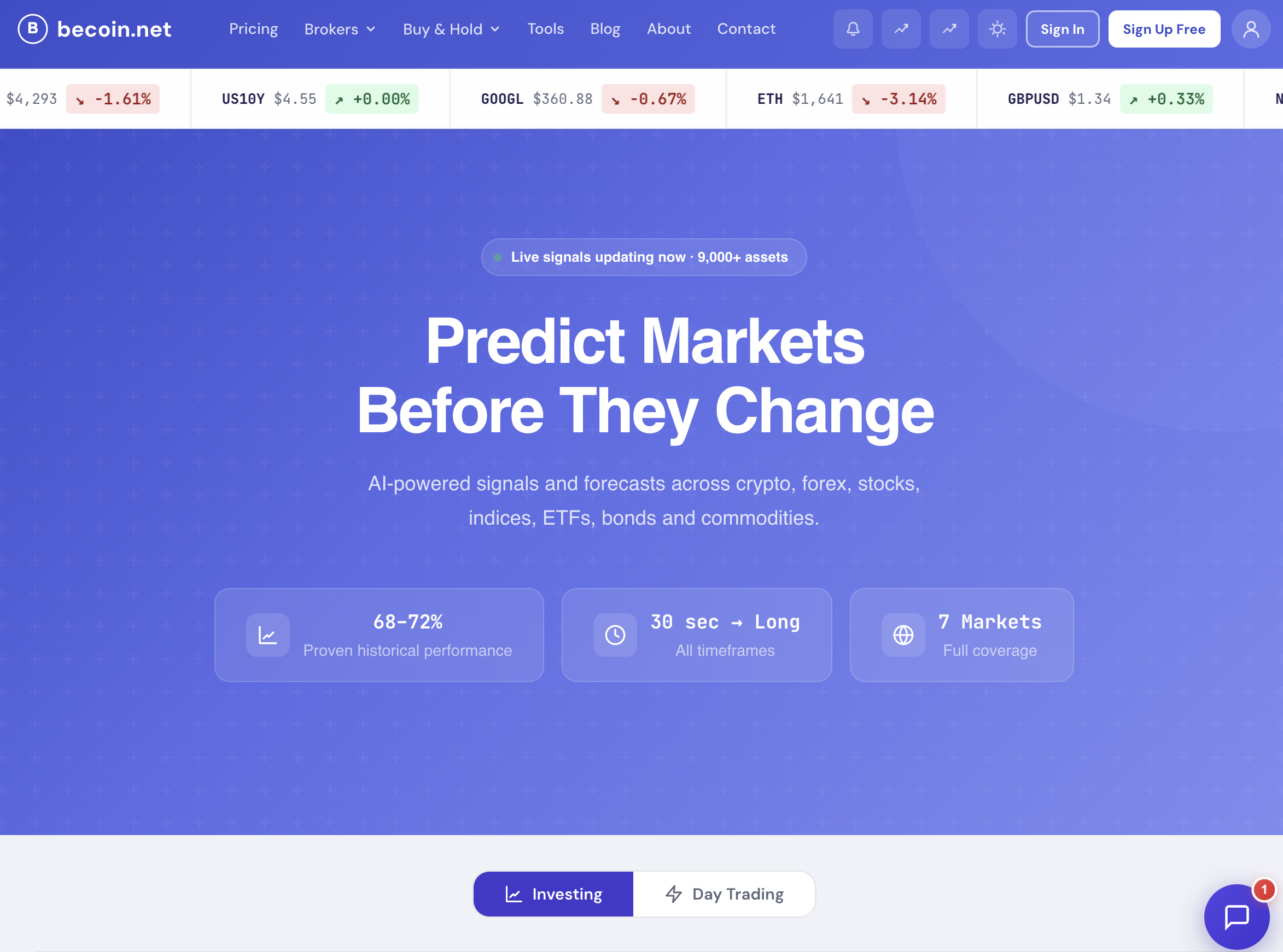 BeCoin - Screenshot showing the interface and features of this AI tool