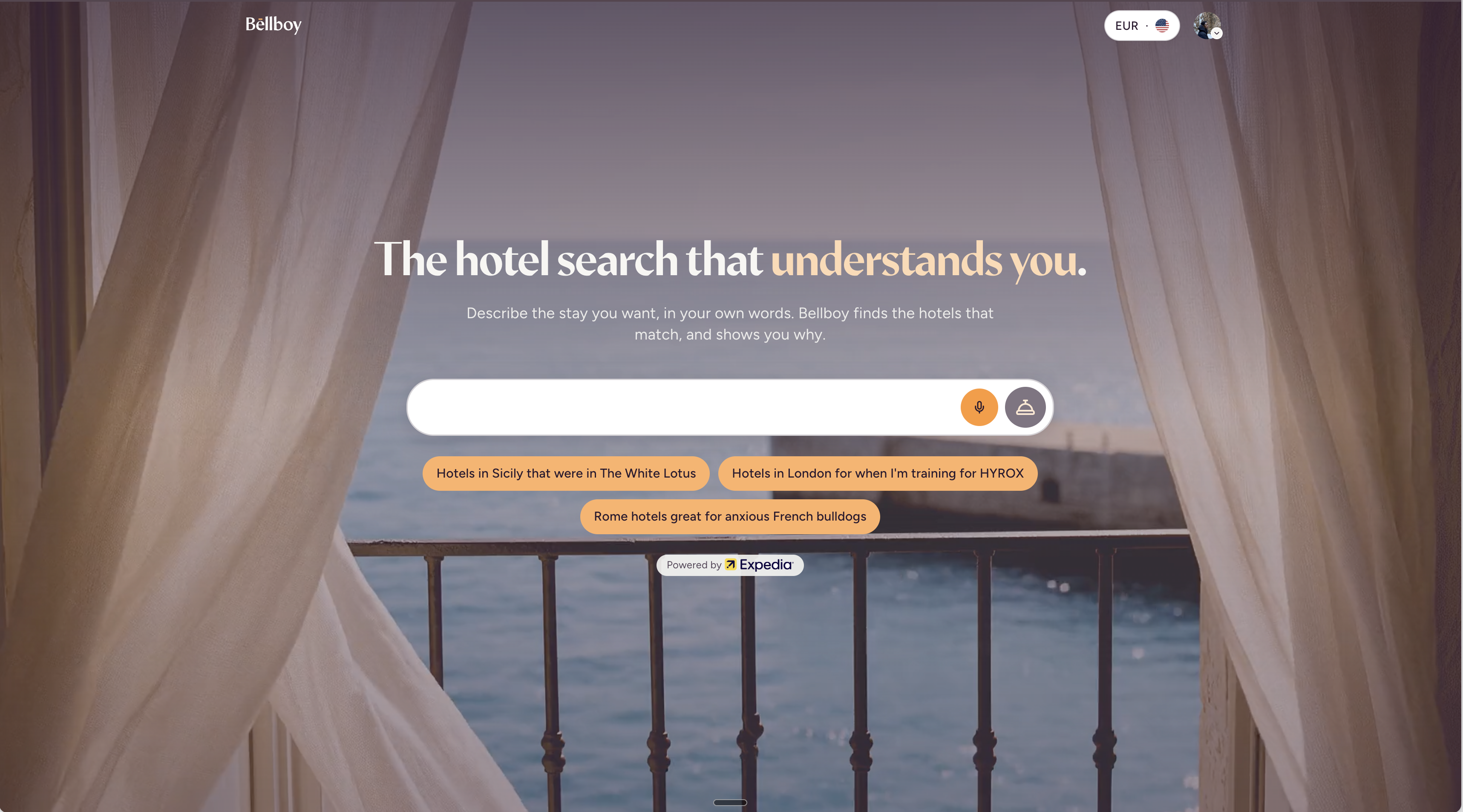 Bellboy - Screenshot showing the interface and features of this AI tool