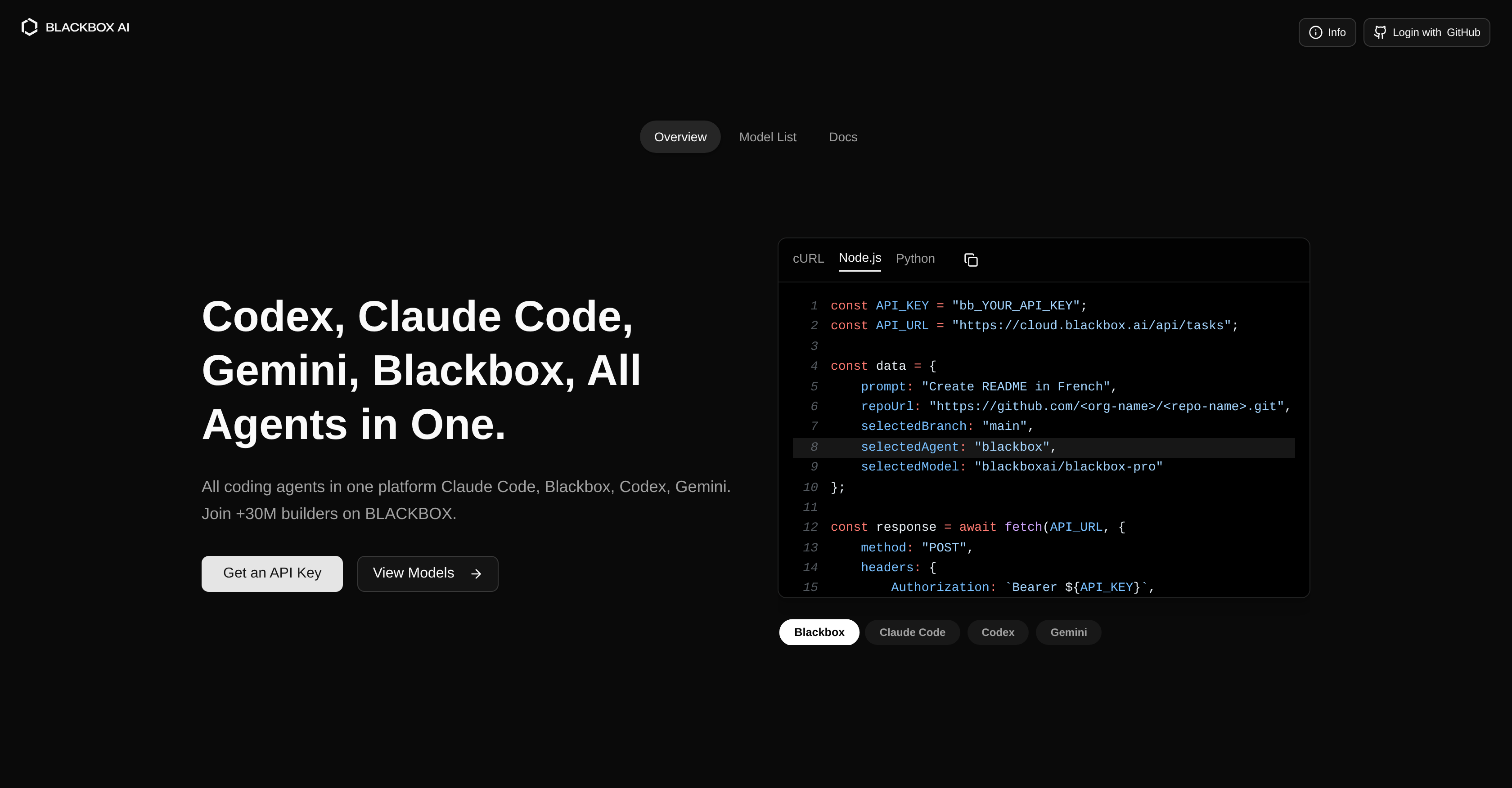 Blackbox AI - Screenshot showing the interface and features of this AI tool