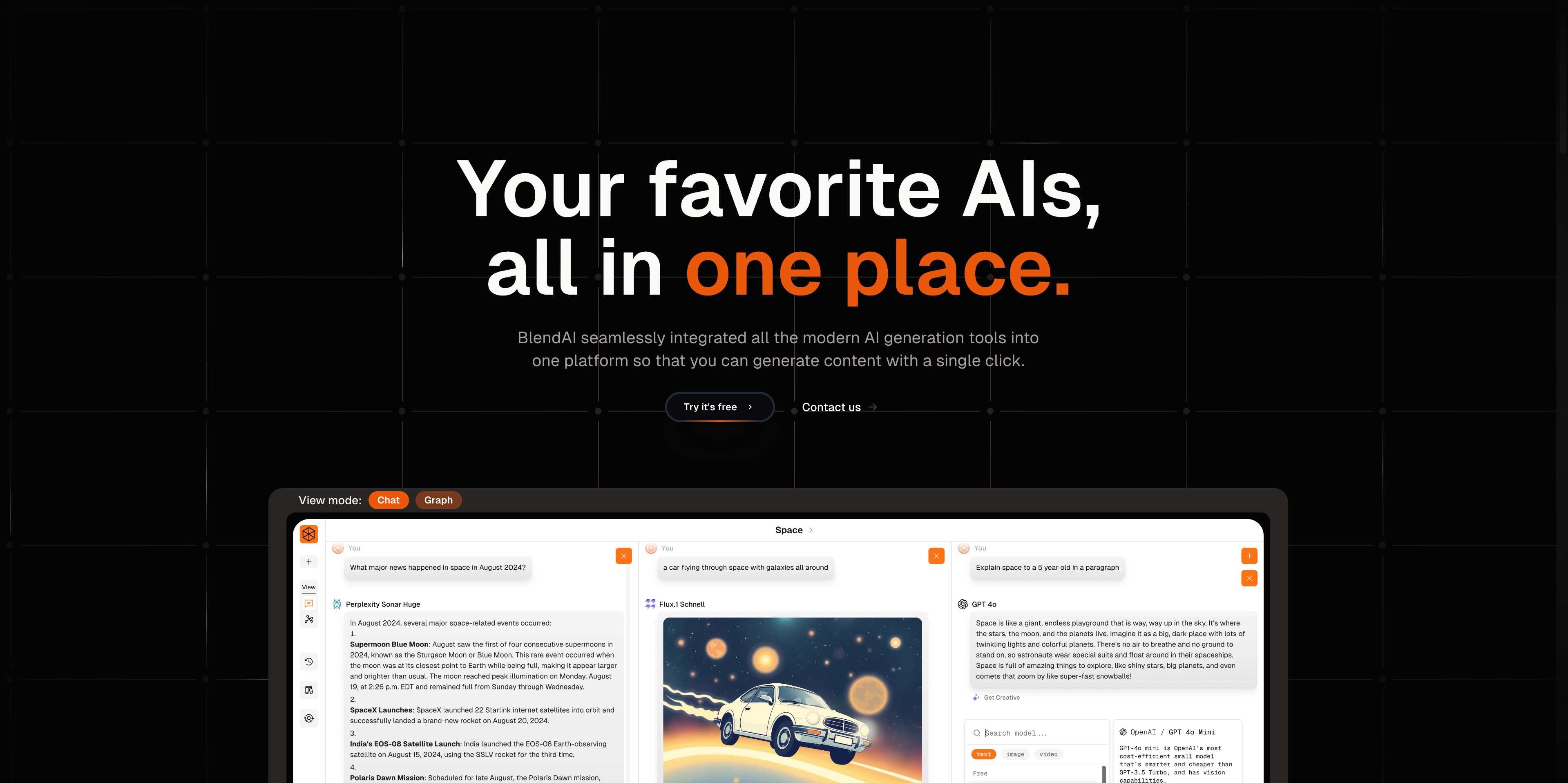 Blend AIv0.9.1 - Screenshot showing the interface and features of this AI tool