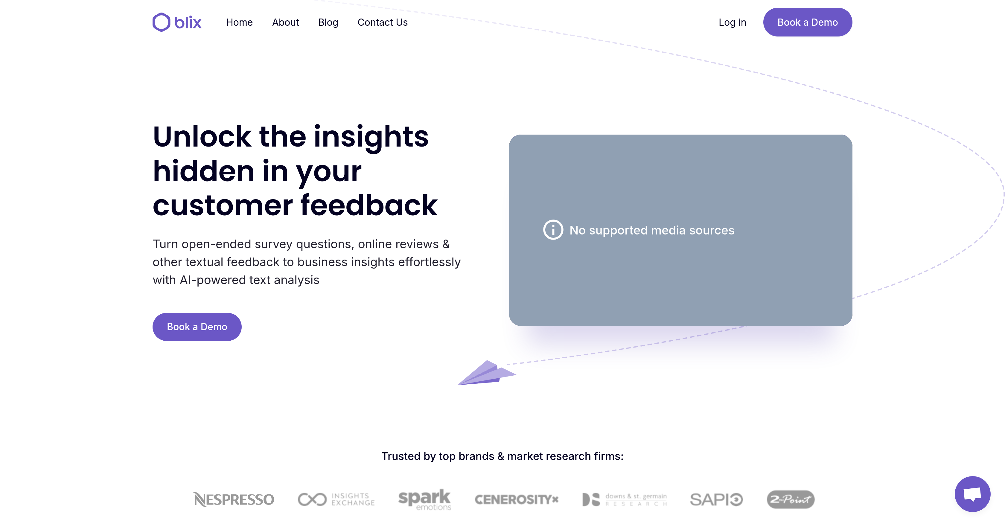 Blix - Screenshot showing the interface and features of this AI tool