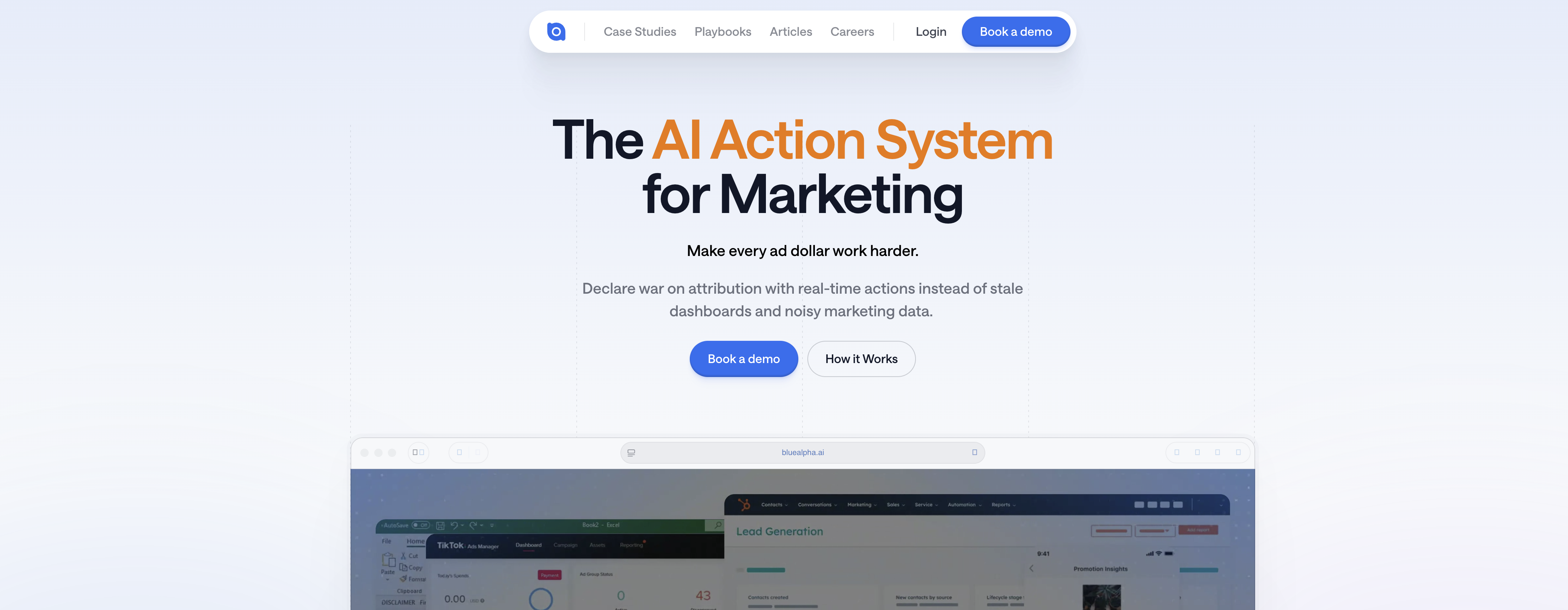 BlueAlpha - Screenshot showing the interface and features of this AI tool