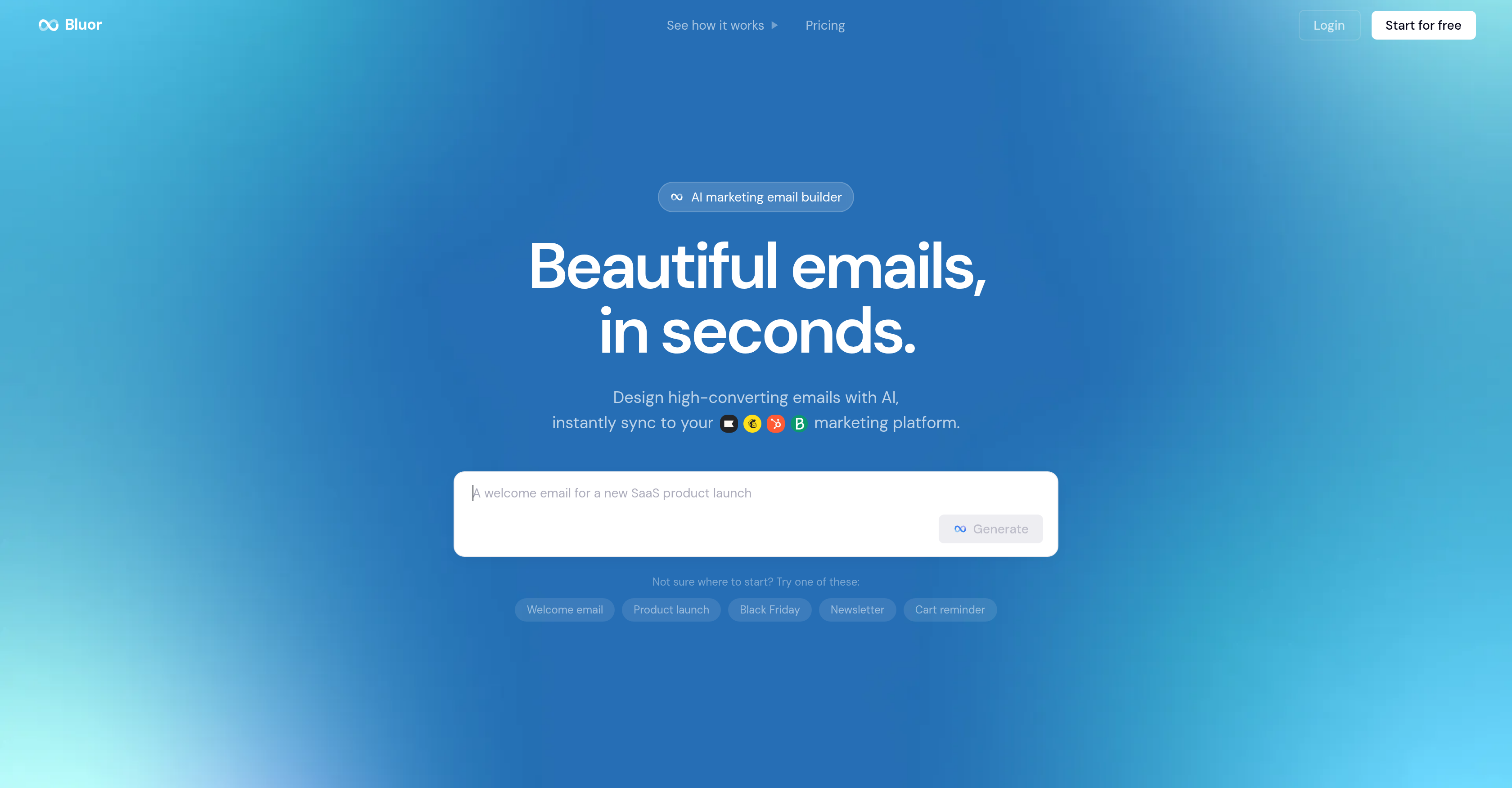Bluor - Screenshot showing the interface and features of this AI tool